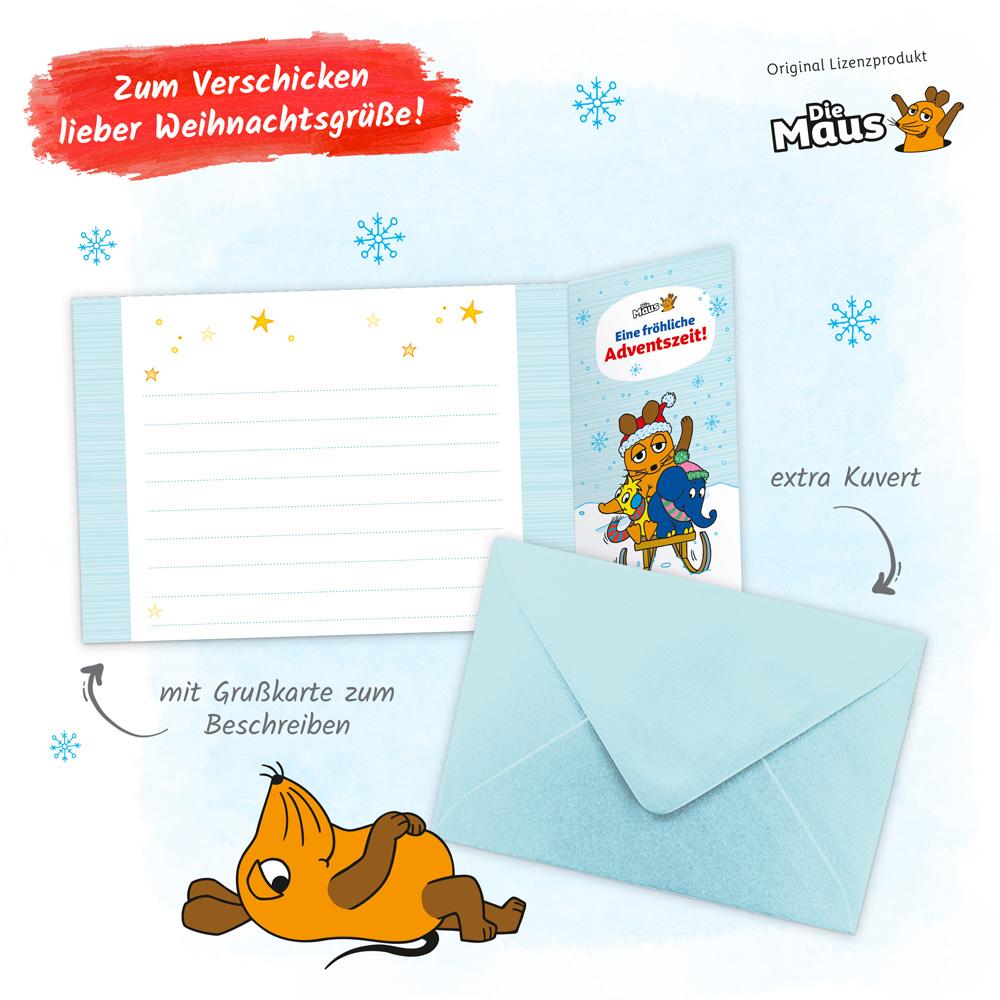 Beispielinhalt (Bild) Trötsch Die Maus Windlicht Adventskalender