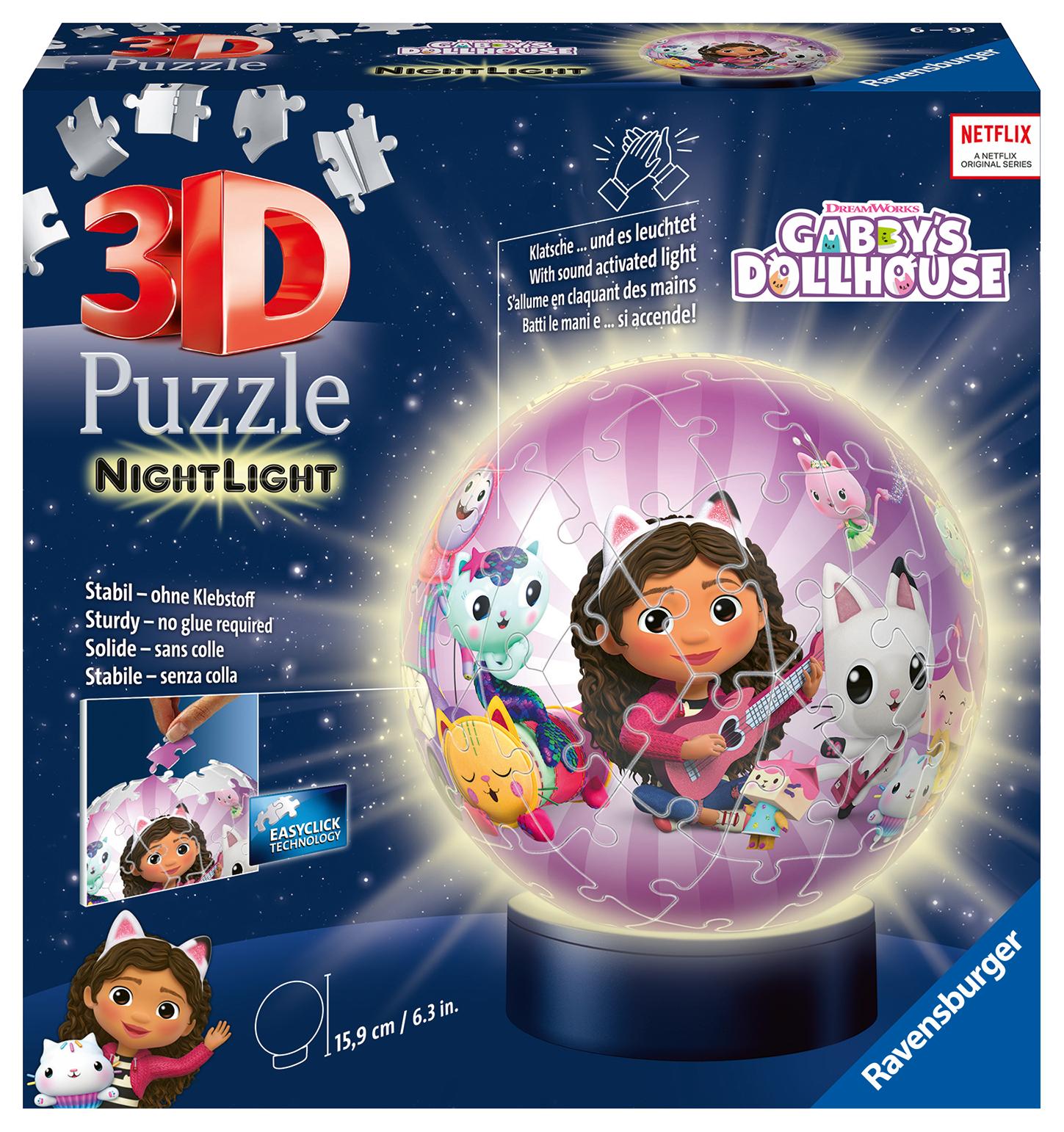 Vorderes Coverbild 3D Puzzle Nachtlicht Gabby's Dollhouse