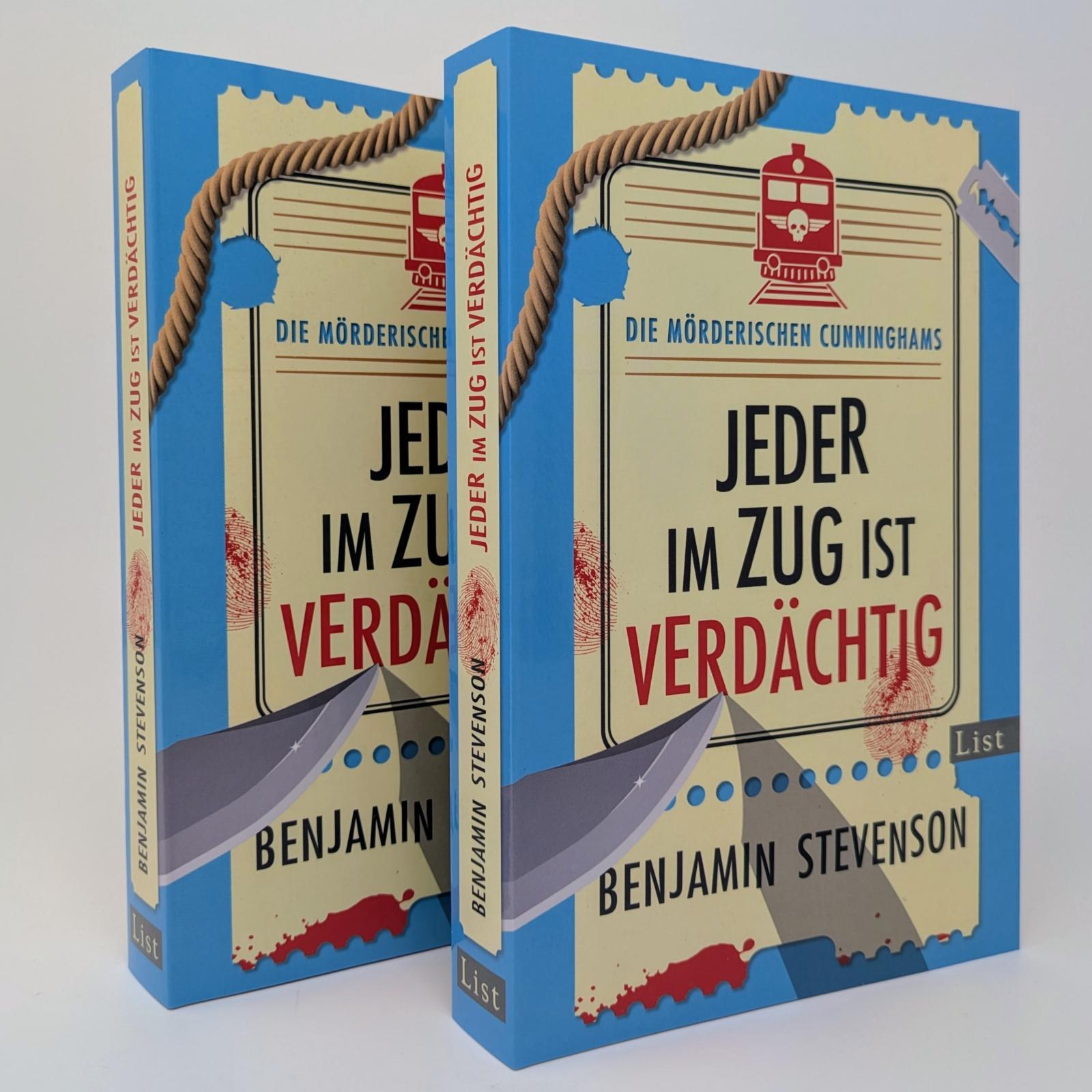 Beispielinhalt (Bild) Die mörderischen Cunninghams. Jeder im Zug ist verdächtig