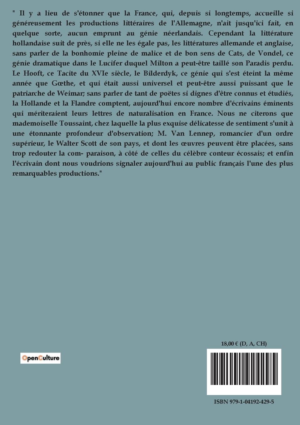 Rückseitencover La chambre obscure