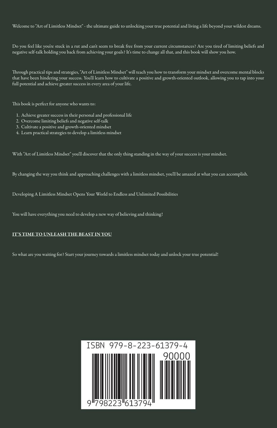 Rückseitencover The Art of Limitless Mindset - From Limitation To Liberation
