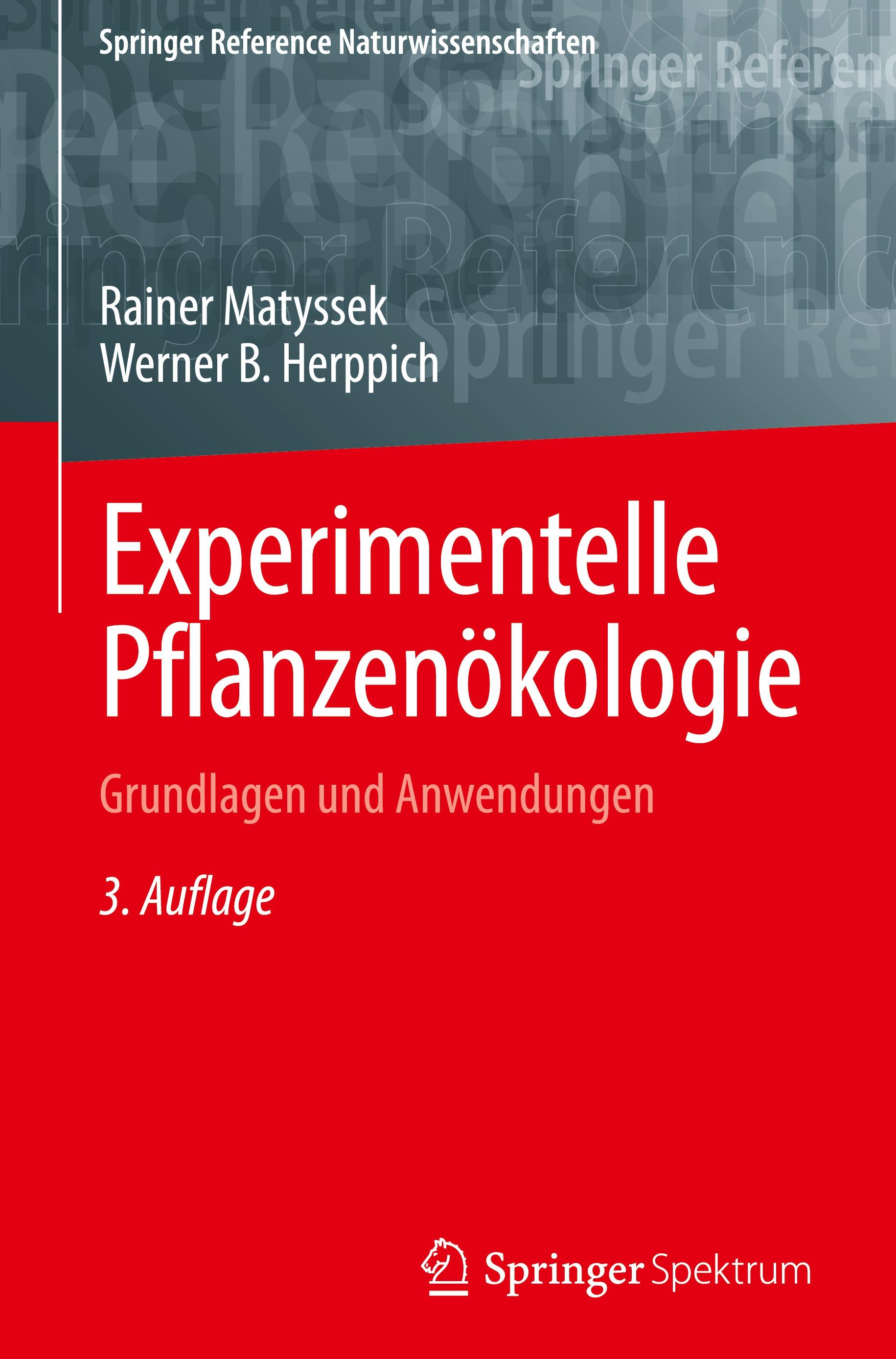 Vorderes Coverbild Experimentelle Pflanzenökologie