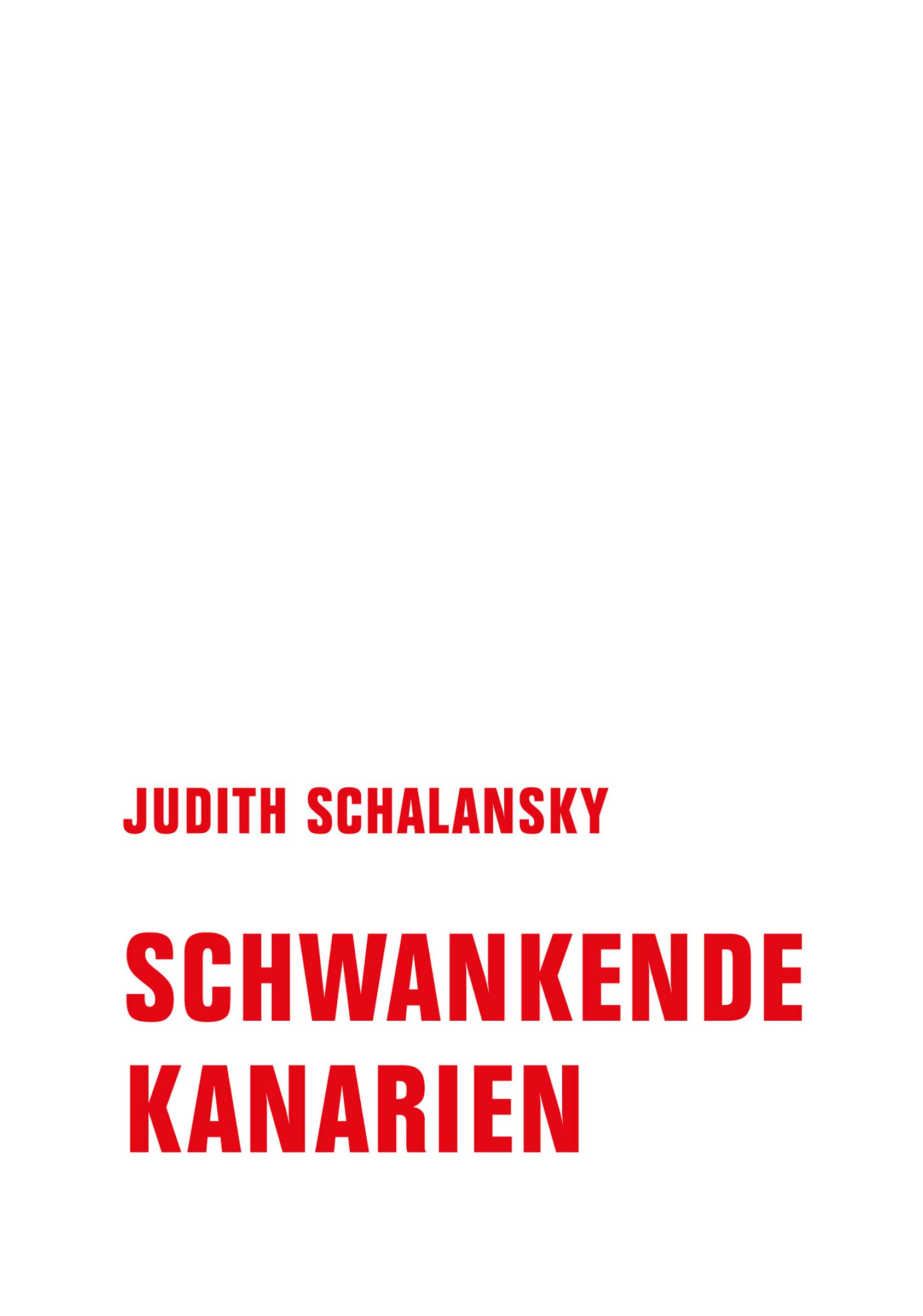Vorderes Coverbild Schwankende Kanarien