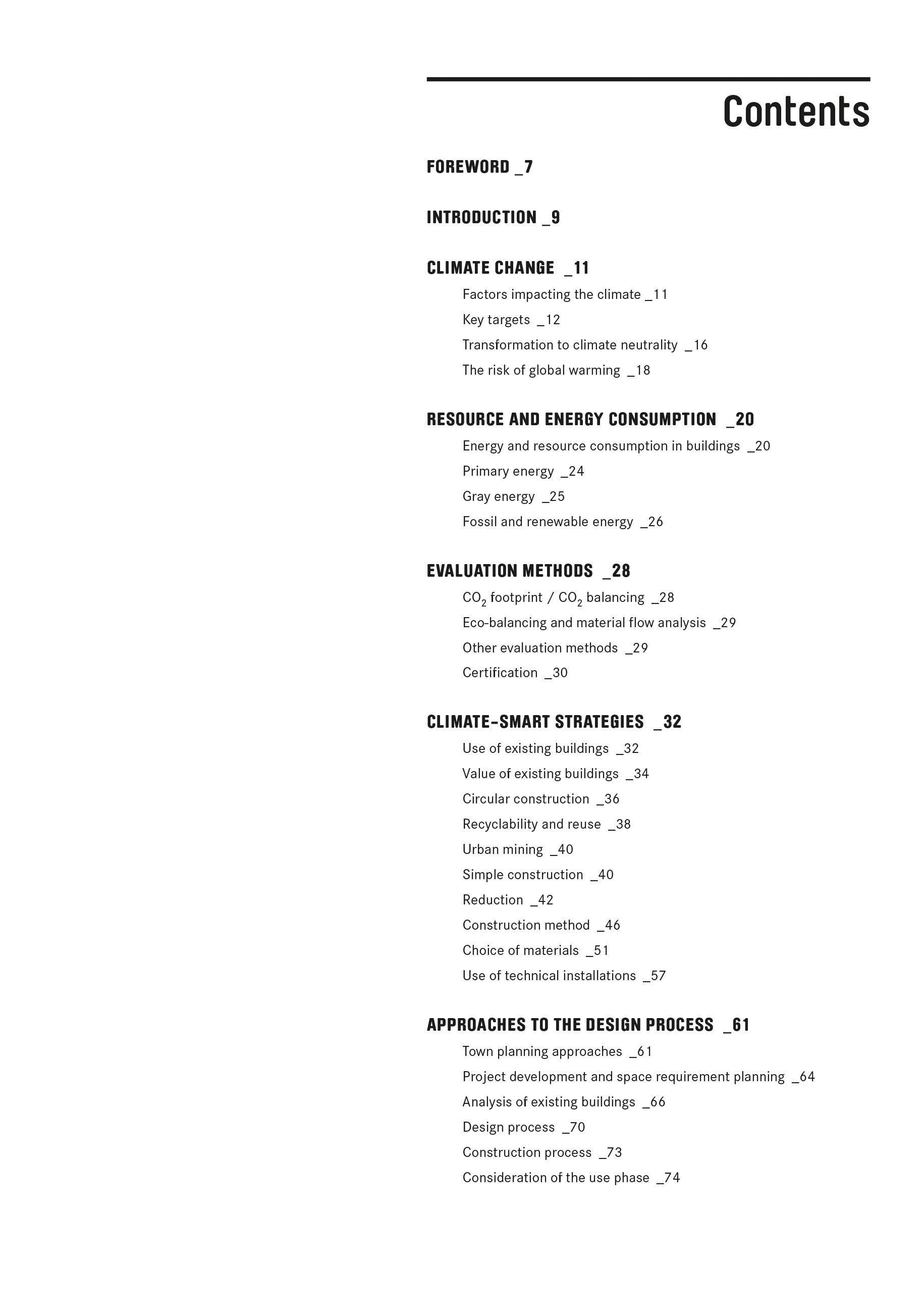 Beispielinhalt (Bild) Basics Climate-Smart Design and Construction