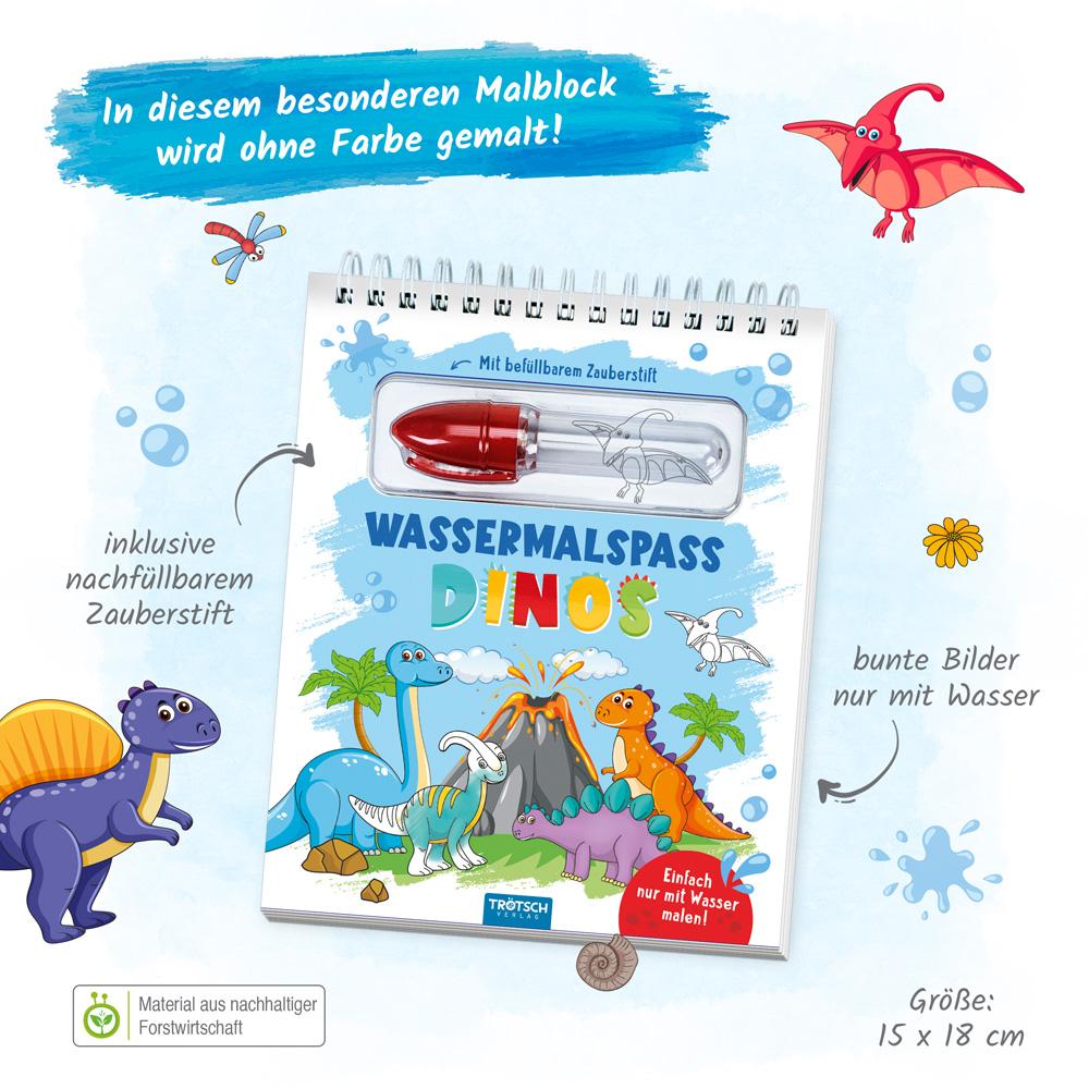 Beispielinhalt (Bild) Trötsch Wassermalspaß mit Zauberstift Dinosaurier
