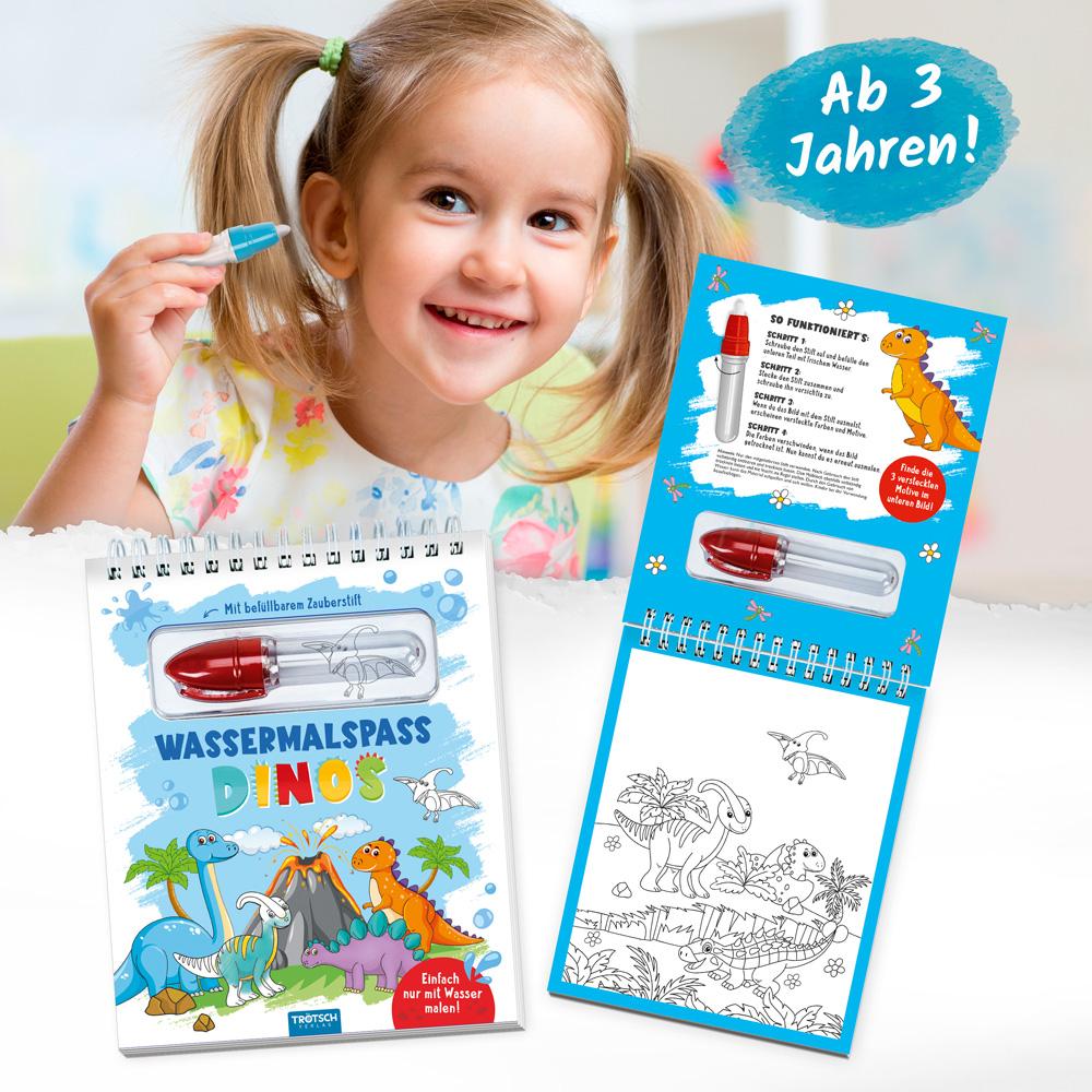 Beispielinhalt (Bild) Trötsch Wassermalspaß mit Zauberstift Dinosaurier