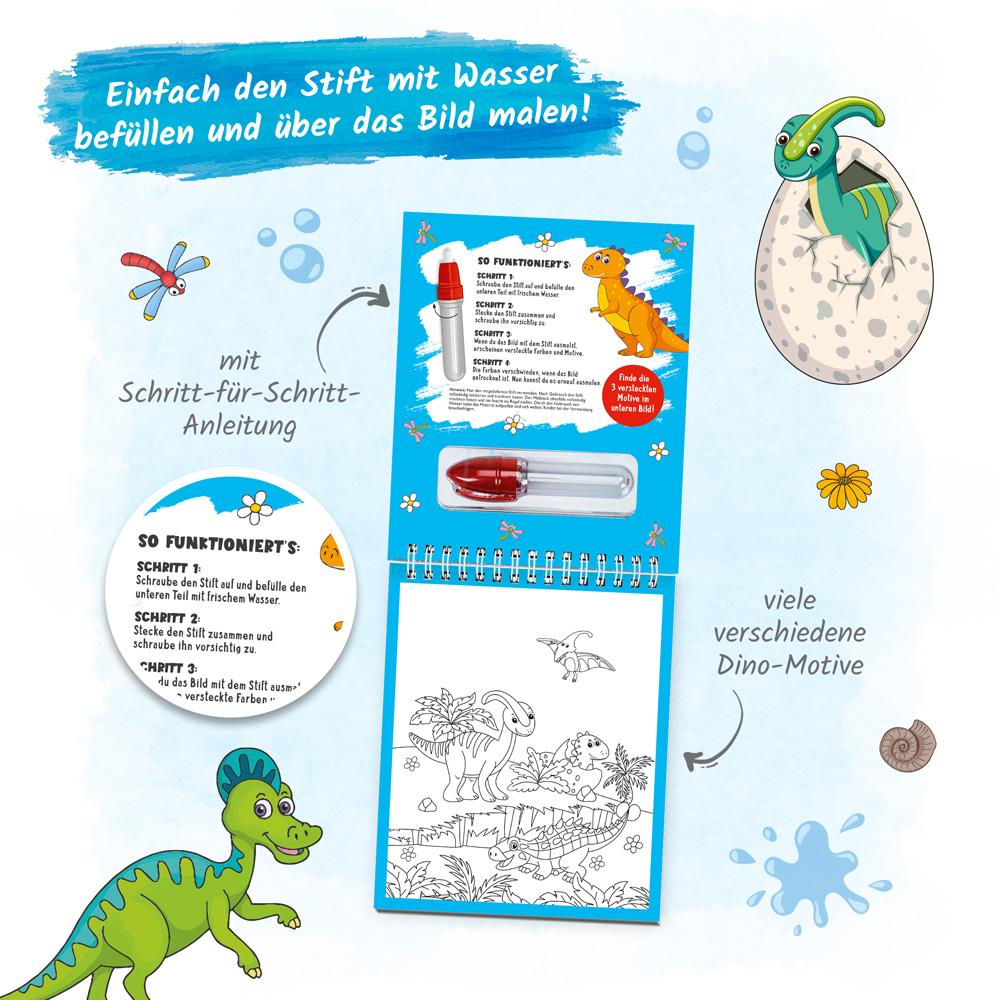 Beispielinhalt (Bild) Trötsch Wassermalspaß mit Zauberstift Dinosaurier