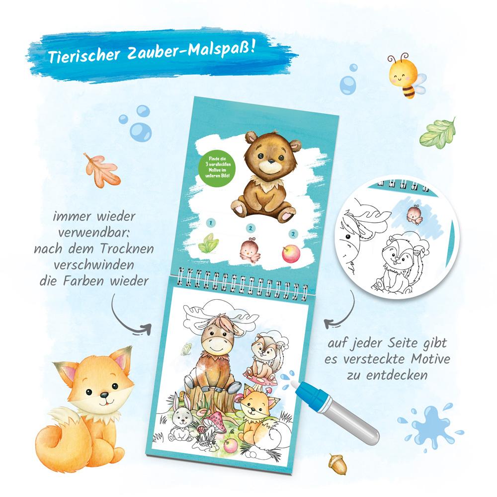 Beispielinhalt (Bild) Trötsch Wassermalspaß mit Zauberstift Waldfreunde