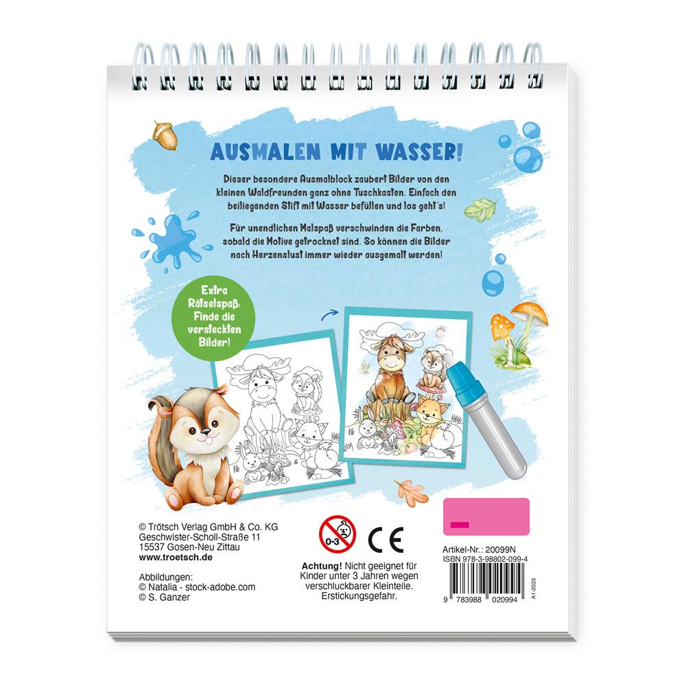 Beispielinhalt (Bild) Trötsch Wassermalspaß mit Zauberstift Waldfreunde