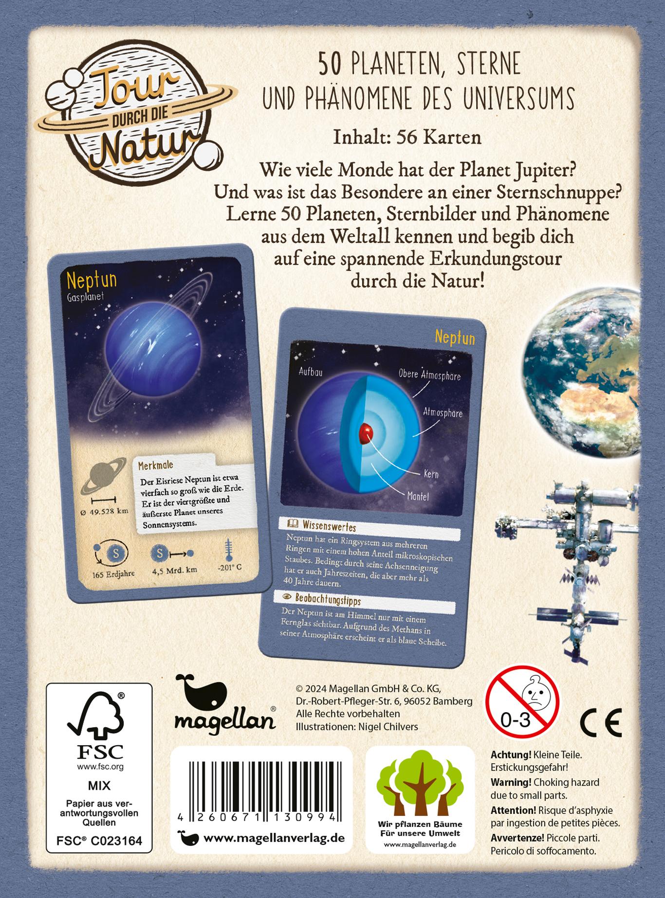 Rückseitencover Tour durch die Natur - 50 Planeten, Sterne und Phänomene des Universums