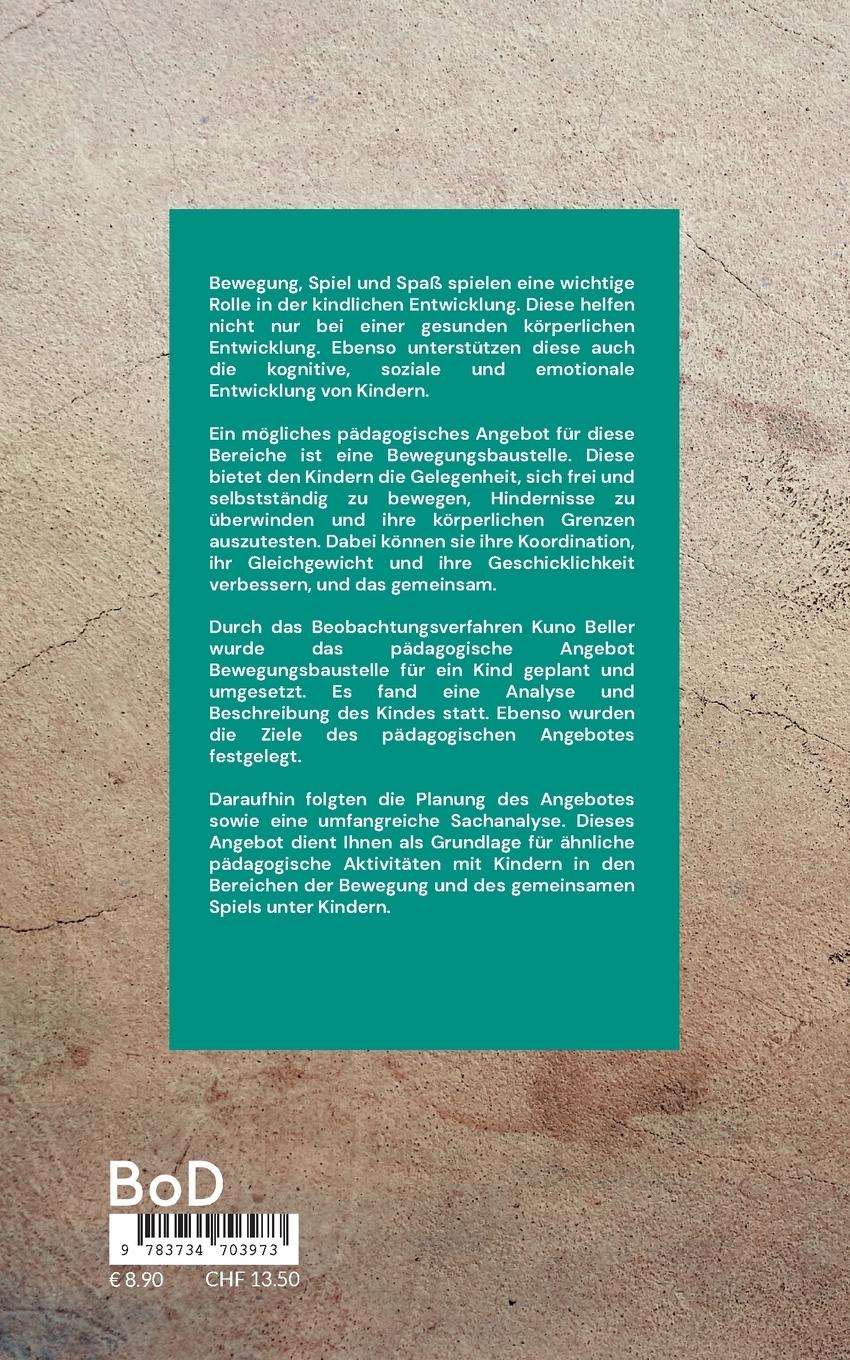 Rückseitencover Bewegungsbaustelle in der Kita