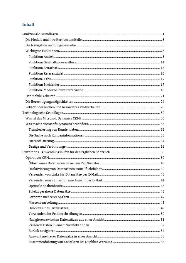 Beispielinhalt (Bild) Microsoft Dynamics CRM für Anwender - Tipps und Tricks