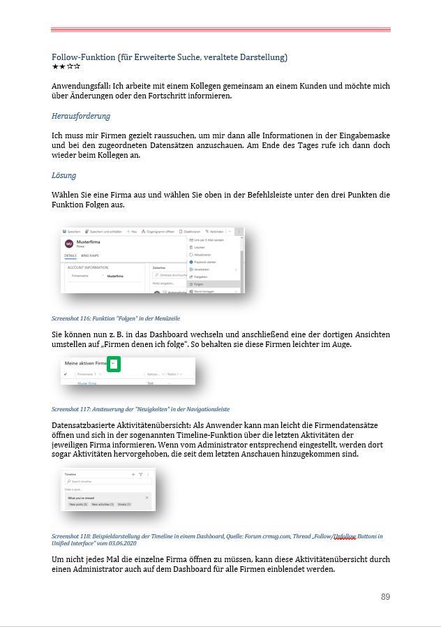 Beispielinhalt (Bild) Microsoft Dynamics CRM für Anwender - Tipps und Tricks