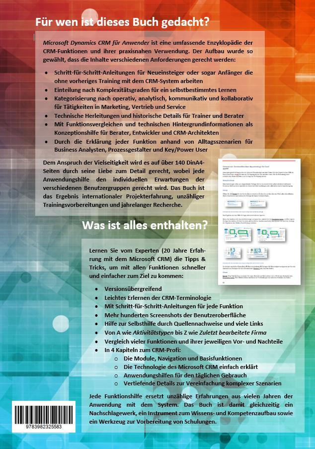 Rückseitencover Microsoft Dynamics CRM für Anwender - Tipps und Tricks