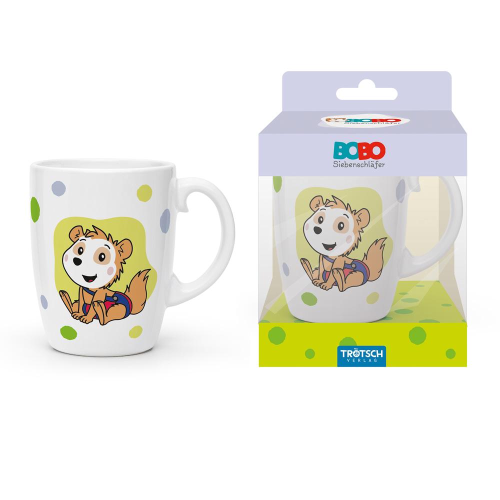 Vorderes Coverbild Trötsch Bobo Siebenschläfer Kindertasse grün Geschenktasse aus Porzellan