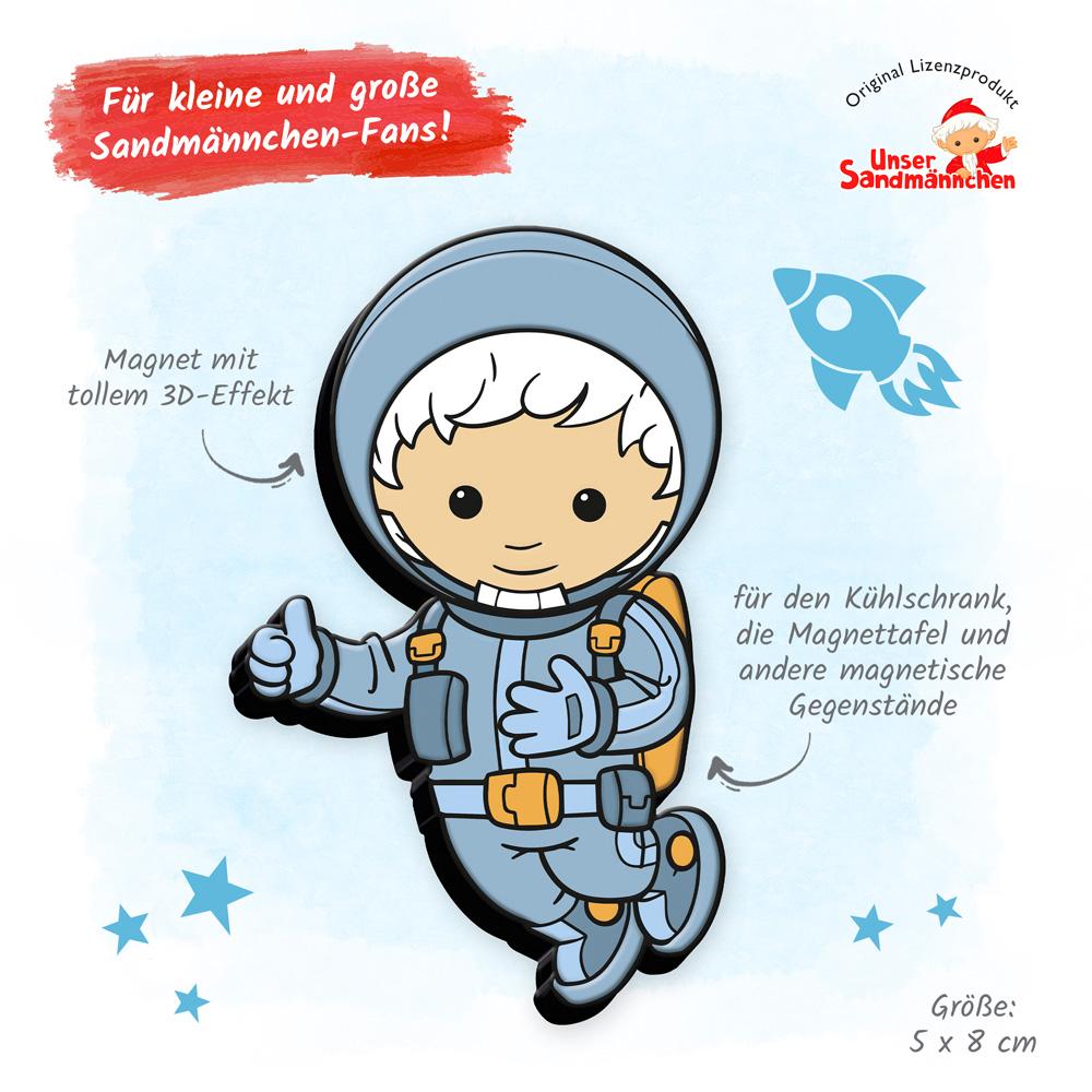 Beispielinhalt (Bild) Trötsch Unser Sandmännchen Magnet Raumfahrer