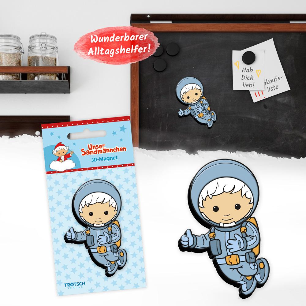 Beispielinhalt (Bild) Trötsch Unser Sandmännchen Magnet Raumfahrer