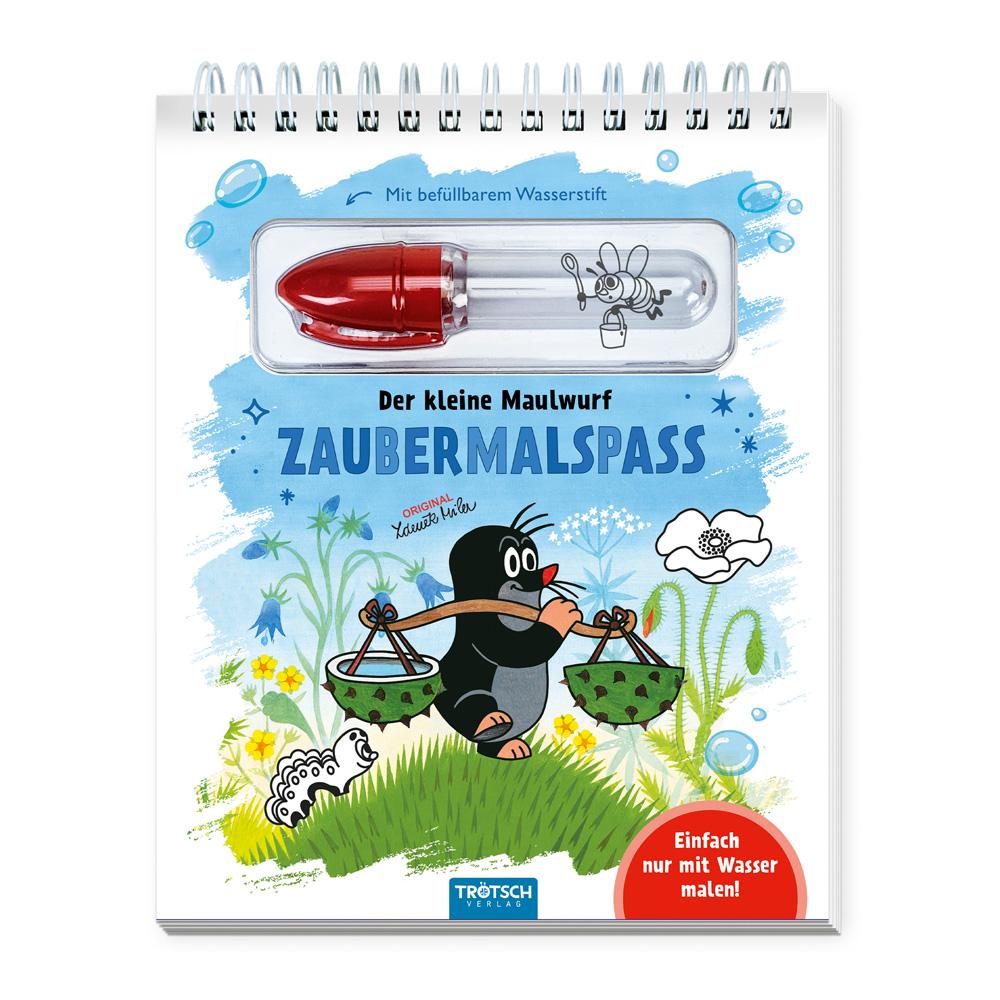 Vorderes Coverbild Trötsch Der kleine Maulwurf Zaubermalspaß mit Wasserstift Malblock