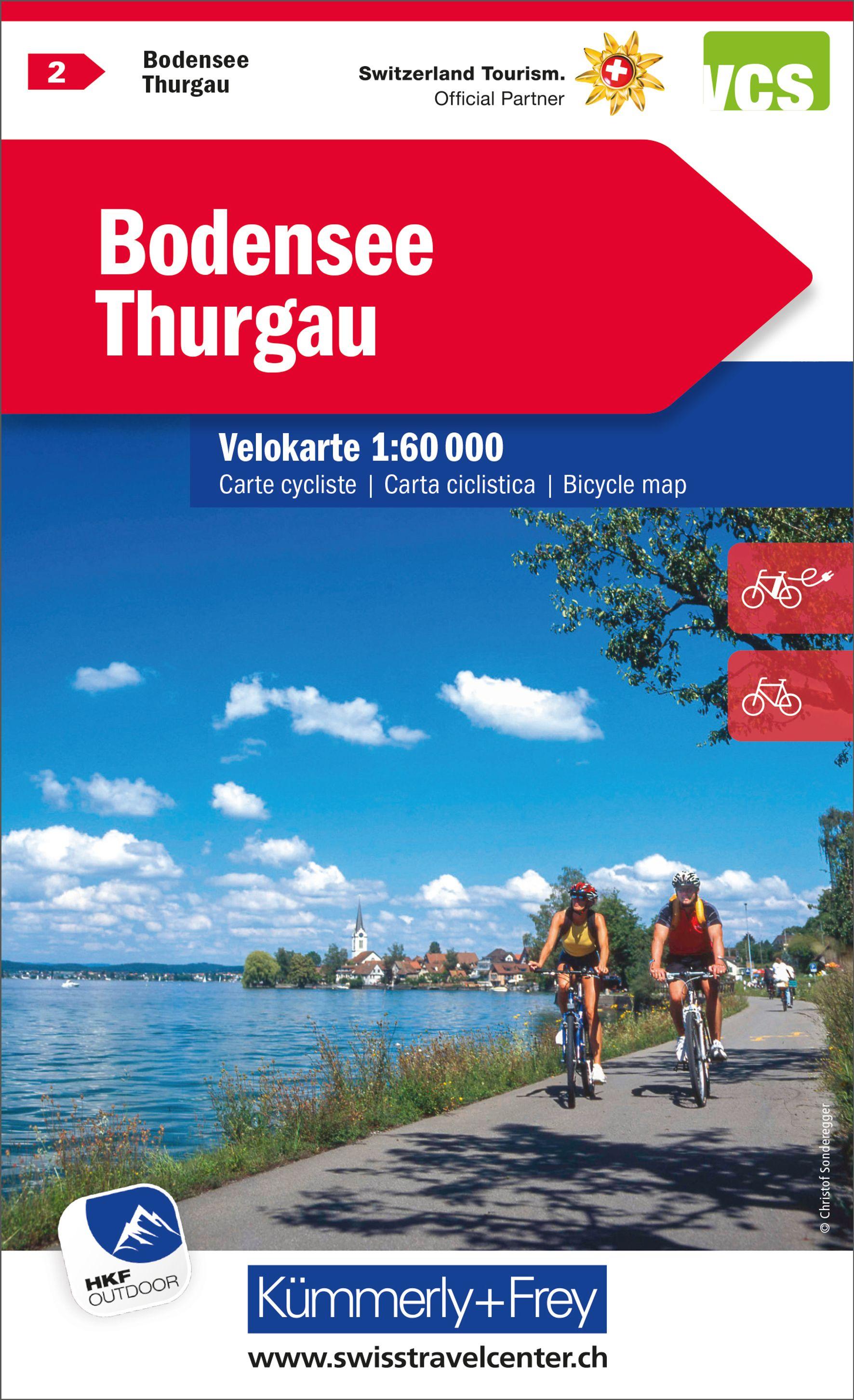 Vorderes Coverbild KuF Schweiz Radkarte 02 Bodensee - Thurgau 1 : 60 000