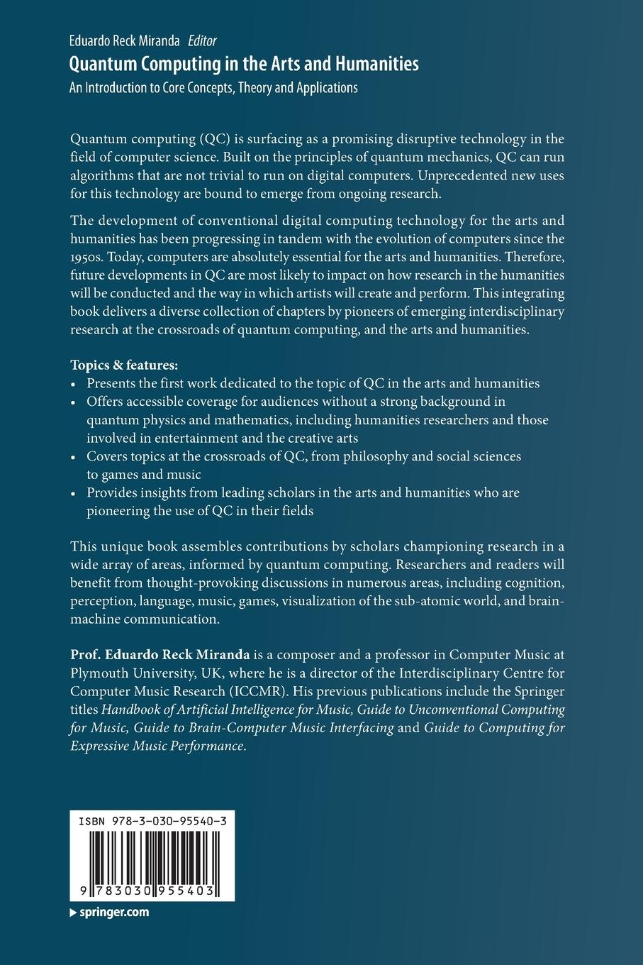 Rückseitencover Quantum Computing in the Arts and Humanities