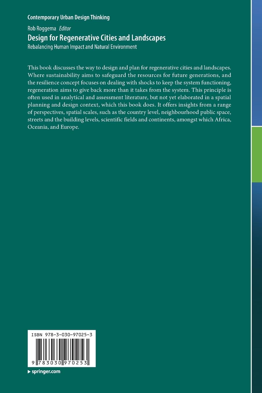 Rückseitencover Design for Regenerative Cities and Landscapes
