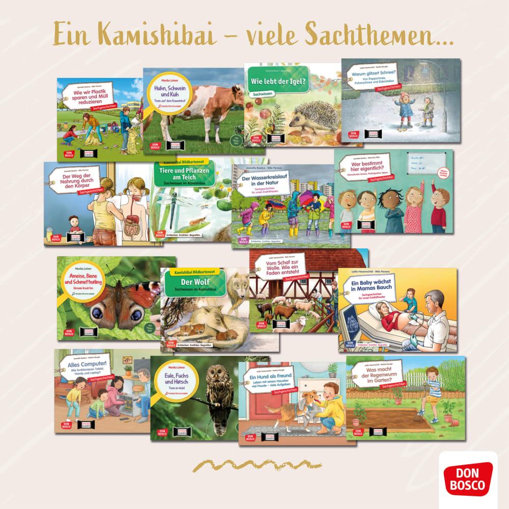 Beispielinhalt (Bild) Wie kommt der Strom in die Steckdose? Von Elektrizität und Stromerzeugung. Kamishibai Bildkartenset