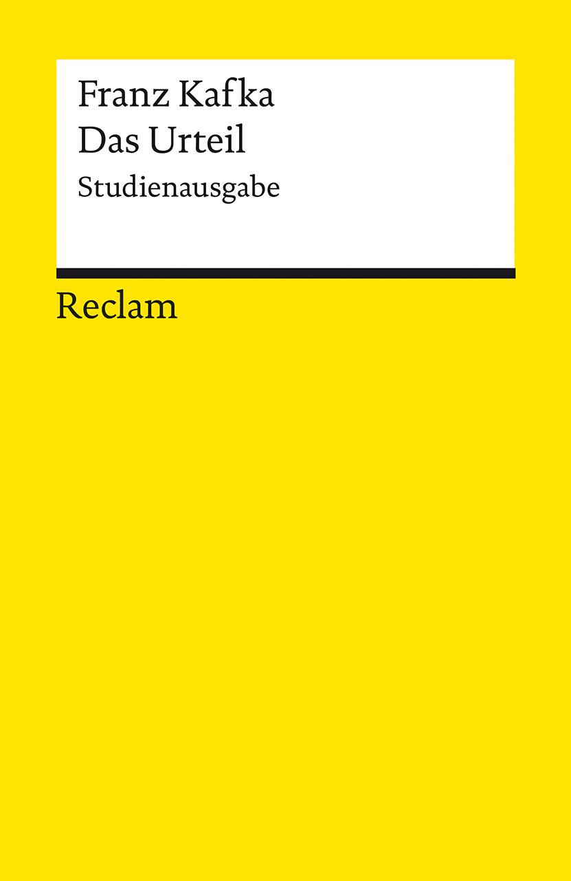 Vorderes Coverbild Das Urteil. Studienausgabe