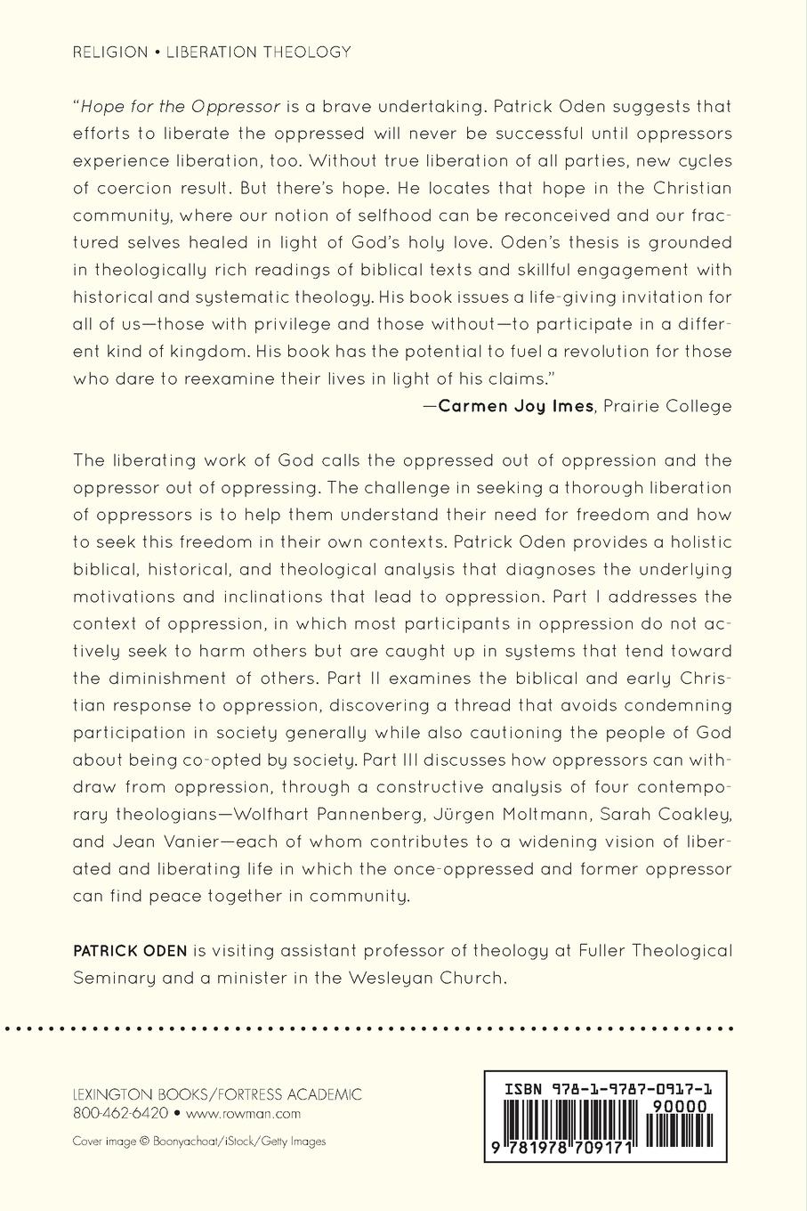 Rückseitencover Hope for the Oppressor