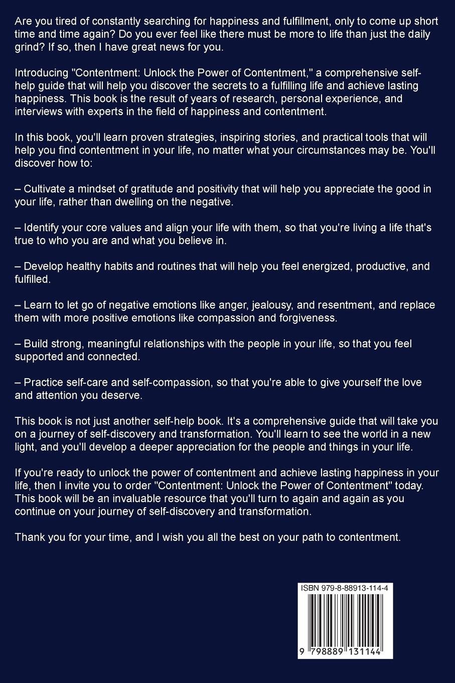 Rückseitencover Contentment