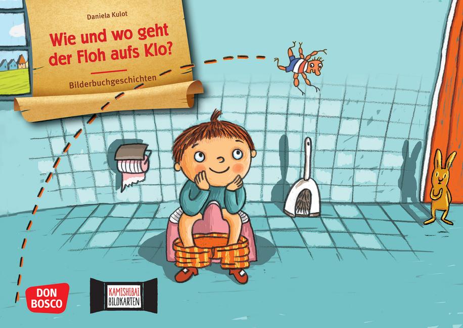 Vorderes Coverbild Wie und wo geht der Floh aufs Klo? Kamishibai Bildkartenset
