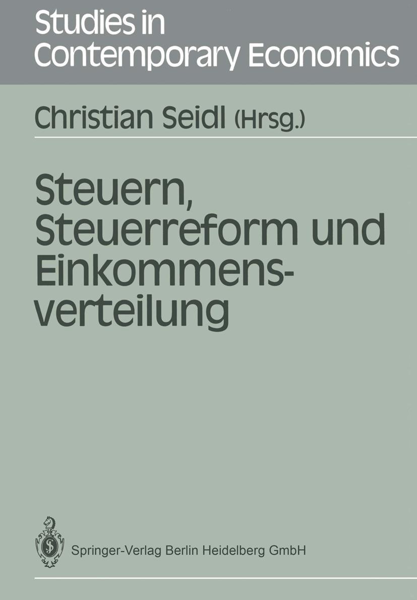 Vorderes Coverbild Steuern, Steuerreform und Einkommensverteilung