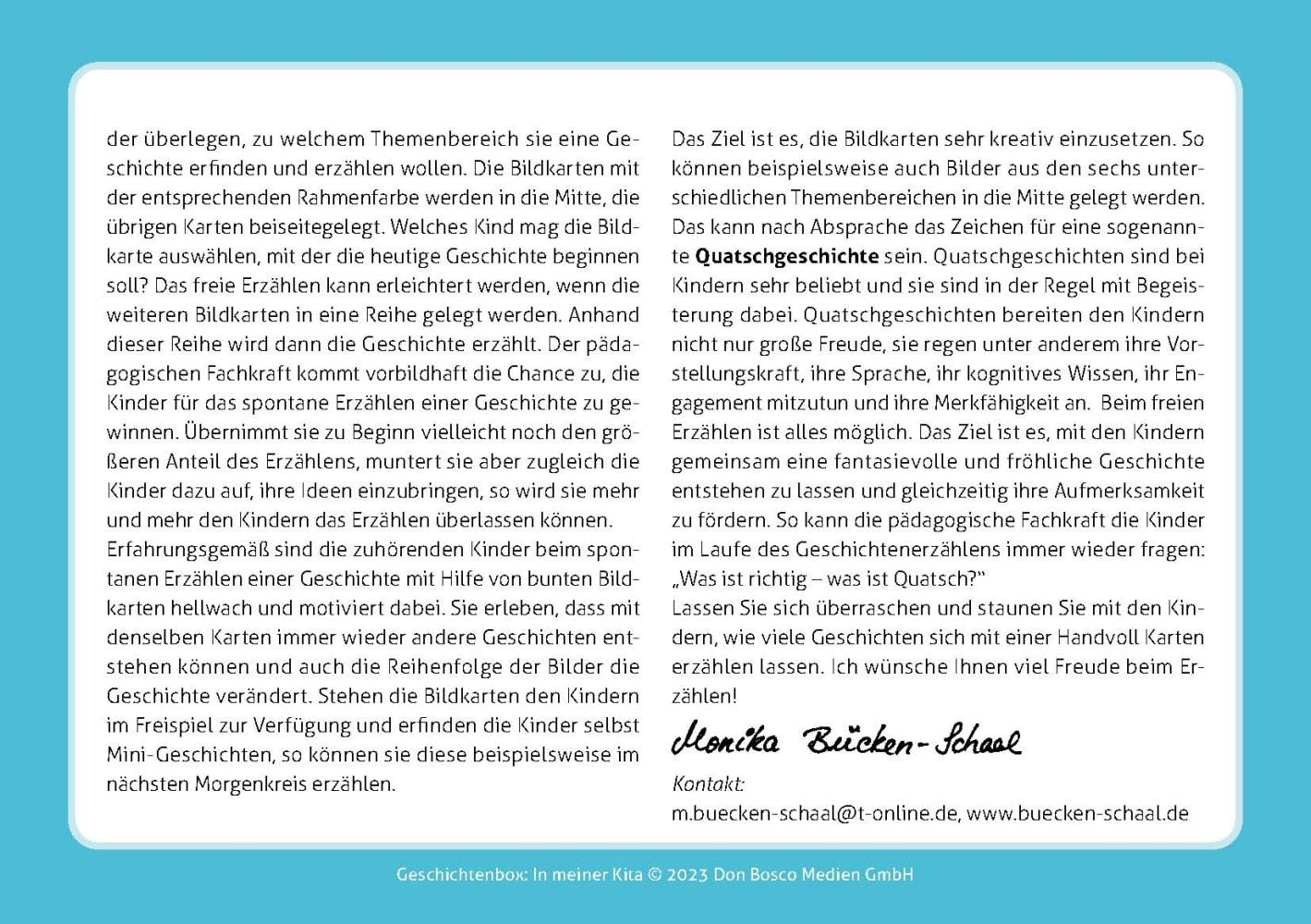 Beispielinhalt (Bild) Geschichtenbox: In meiner Kita