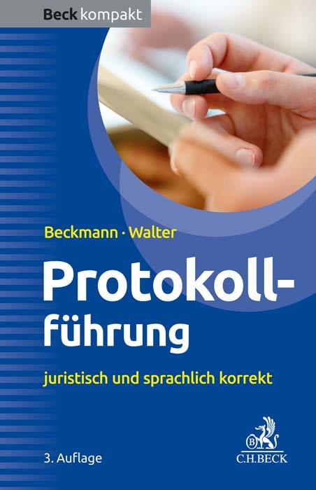 Vorderes Coverbild Protokollführung
