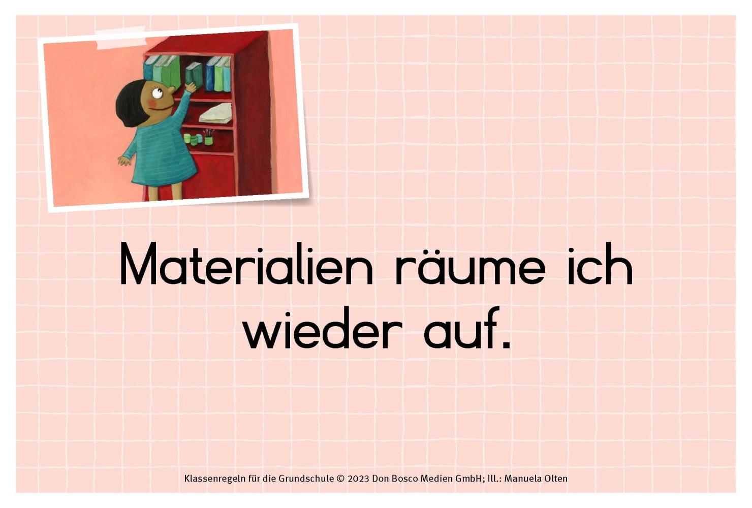 Beispielinhalt (Bild) Klassenregeln für die Grundschule