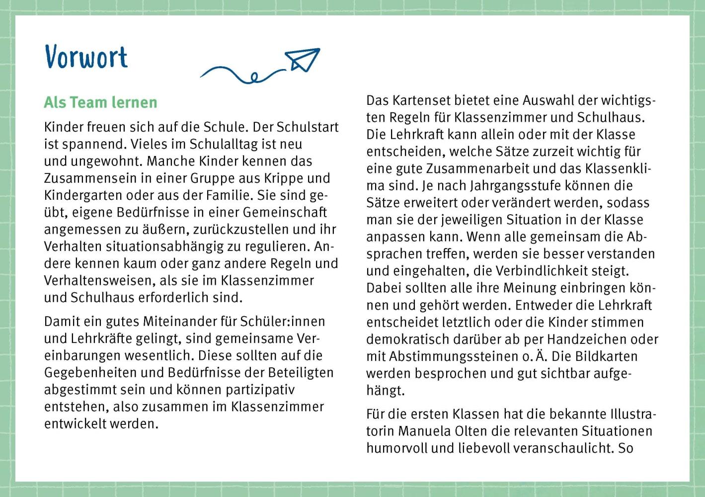 Beispielinhalt (Bild) Klassenregeln für die Grundschule