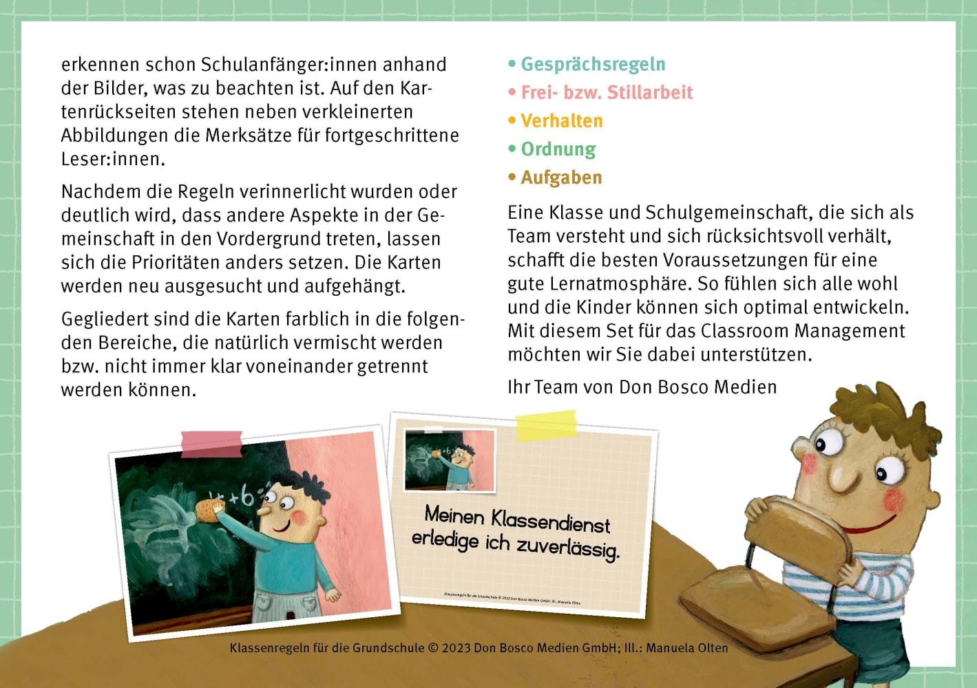 Beispielinhalt (Bild) Klassenregeln für die Grundschule