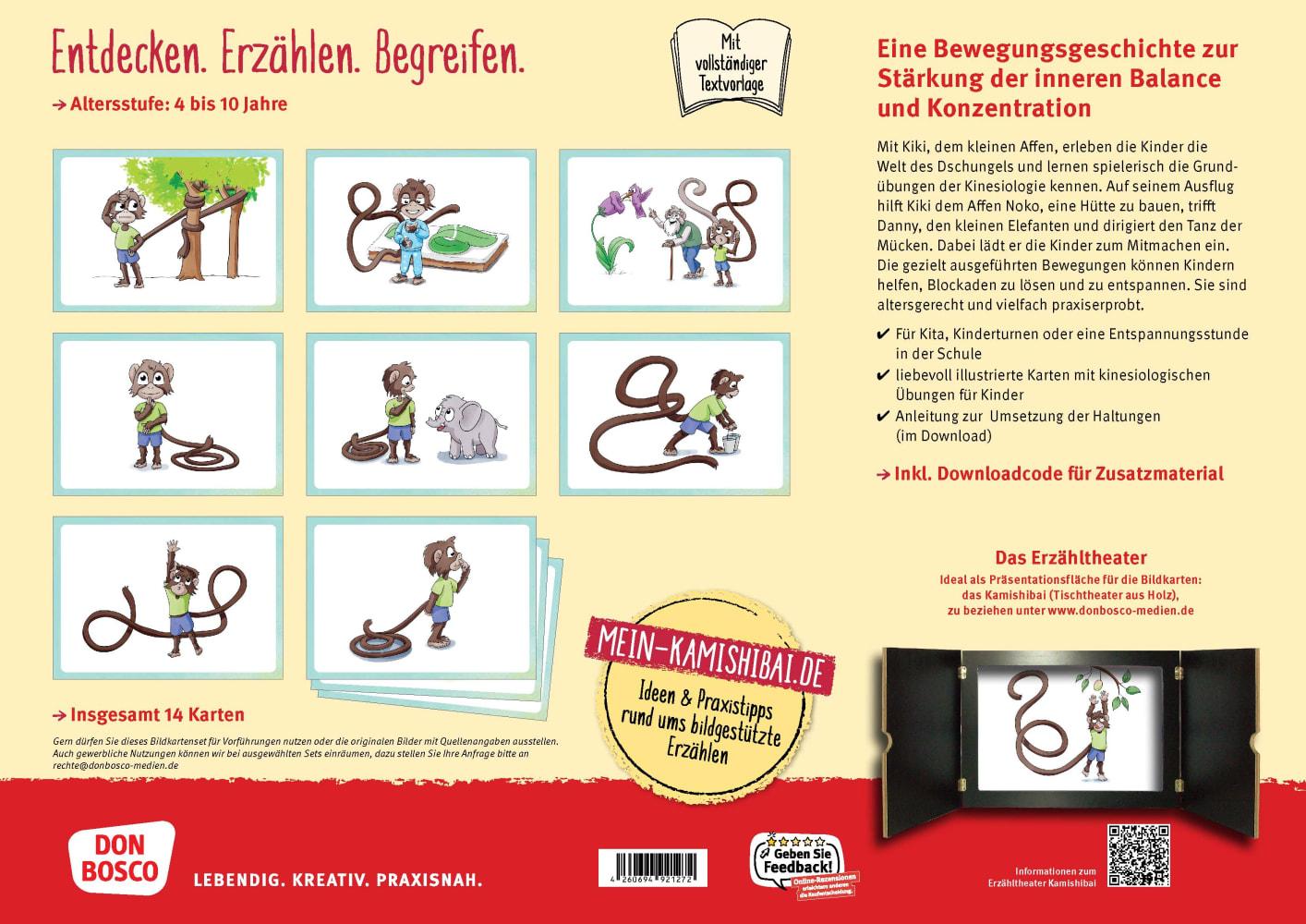 Beispielinhalt (Bild) Kiki, der kleine Affe. Eine Kinesiologie-Mitmachgeschichte