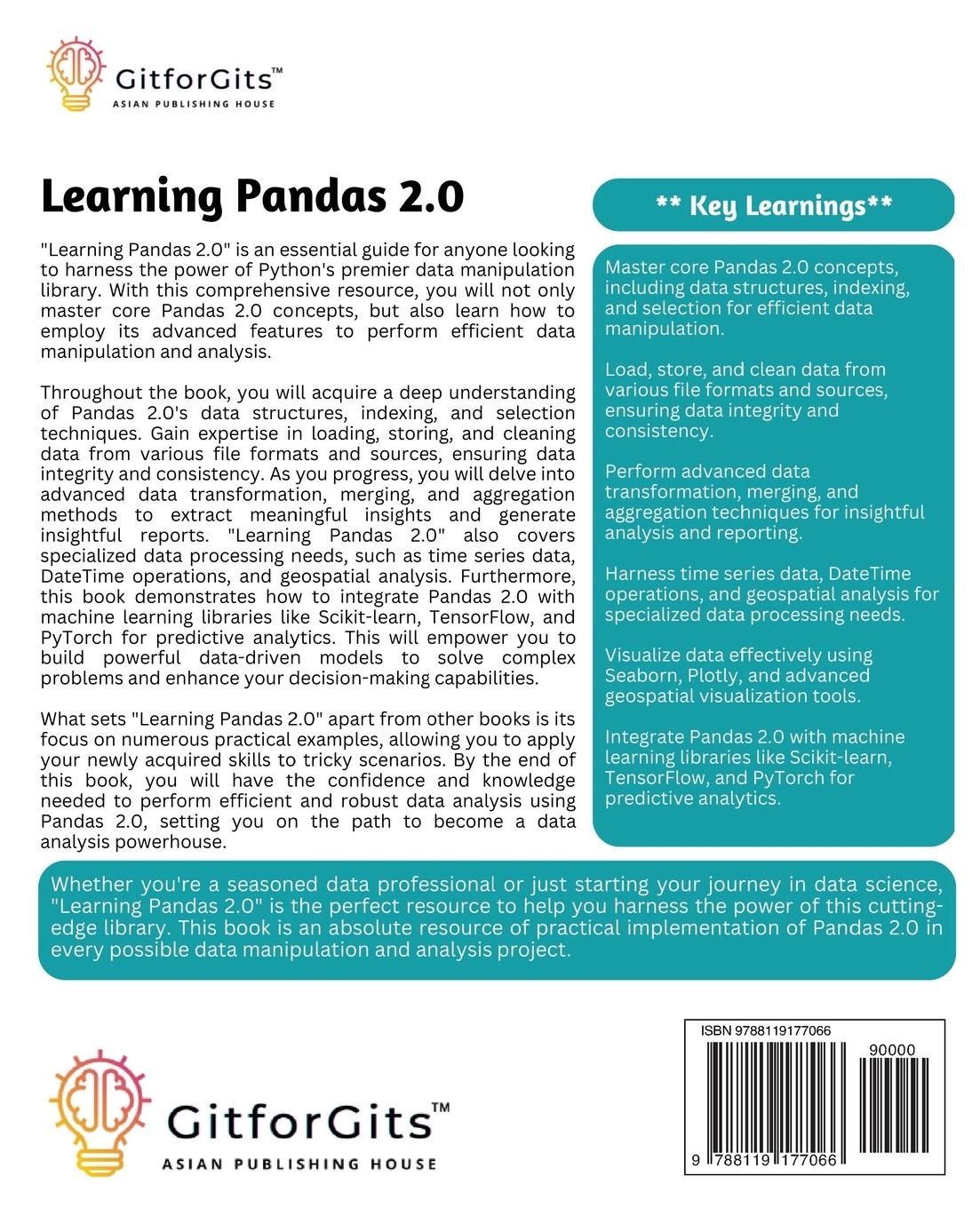Rückseitencover Learning Pandas 2.0
