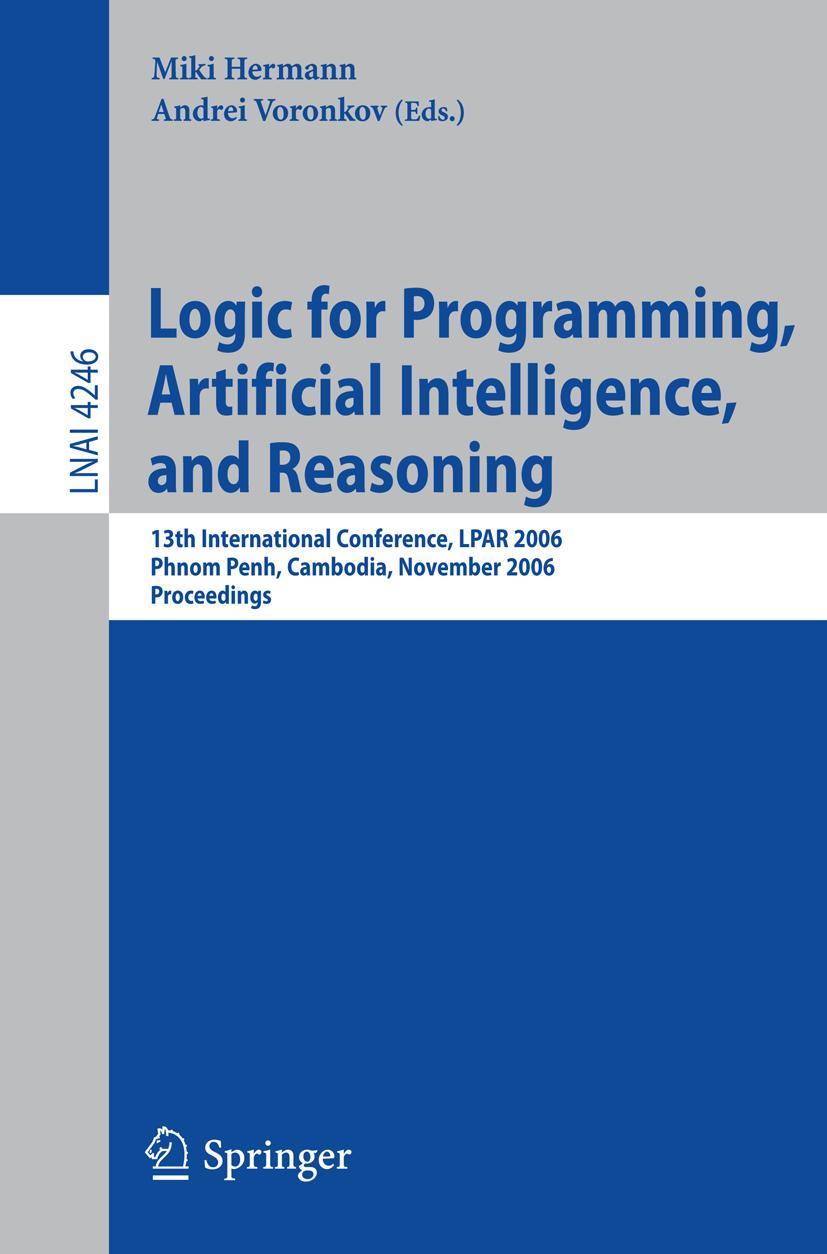 Vorderes Coverbild Logic for Programming, Artificial Intelligence, and Reasoning