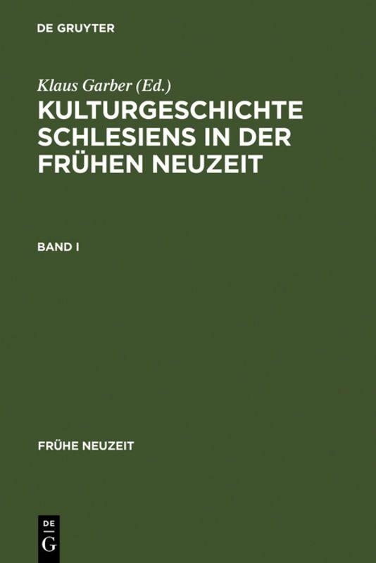 Vorderes Coverbild Kulturgeschichte Schlesiens in der Frühen Neuzeit