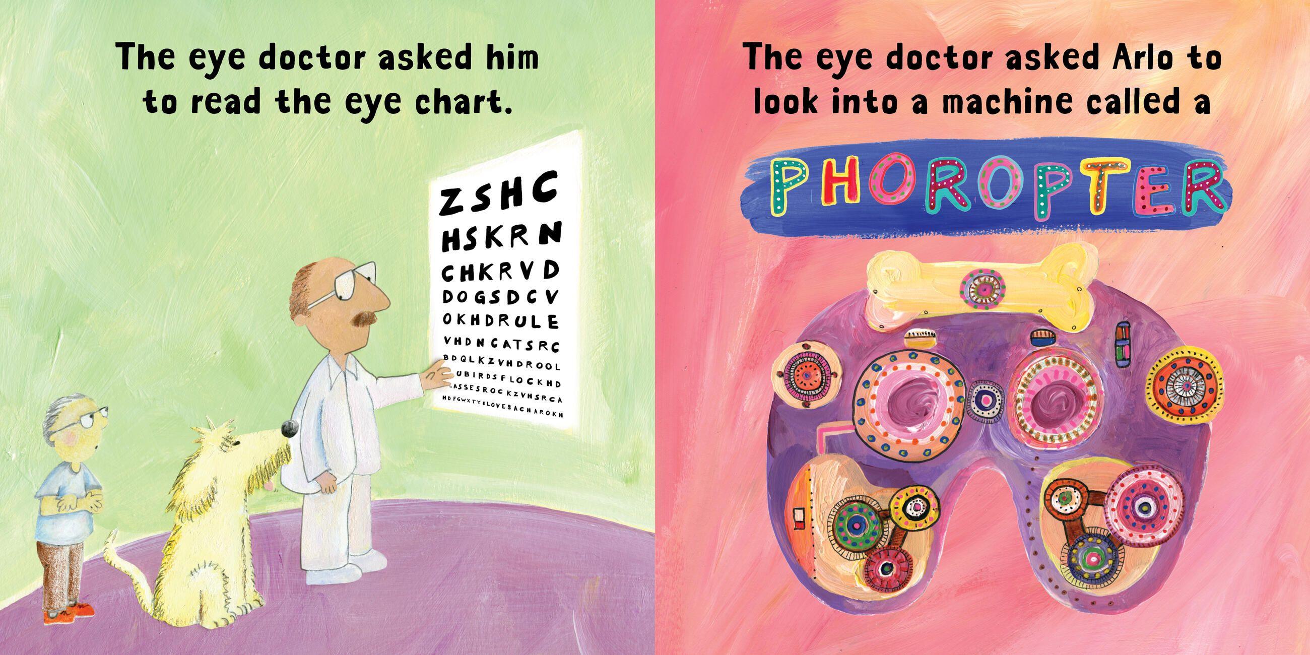 Beispielinhalt (Bild) Arlo Needs Glasses