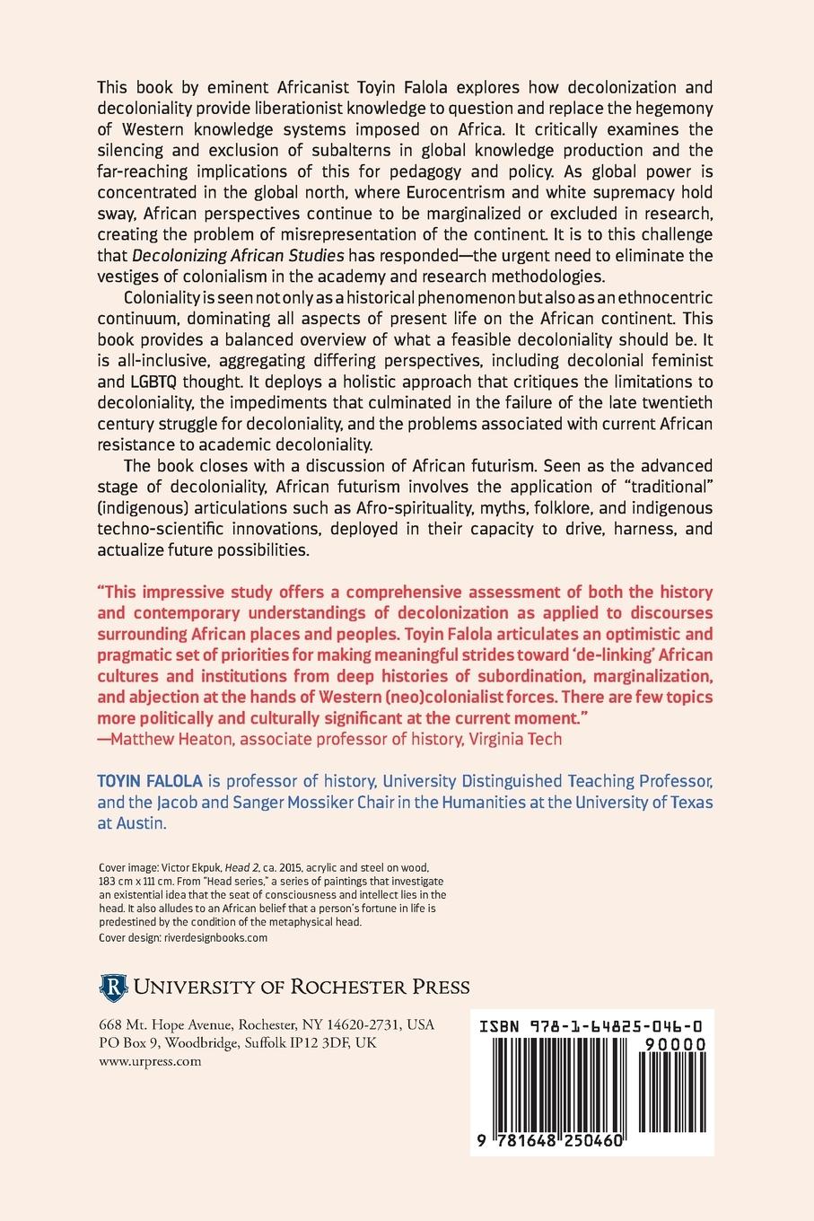 Rückseitencover Decolonizing African Studies