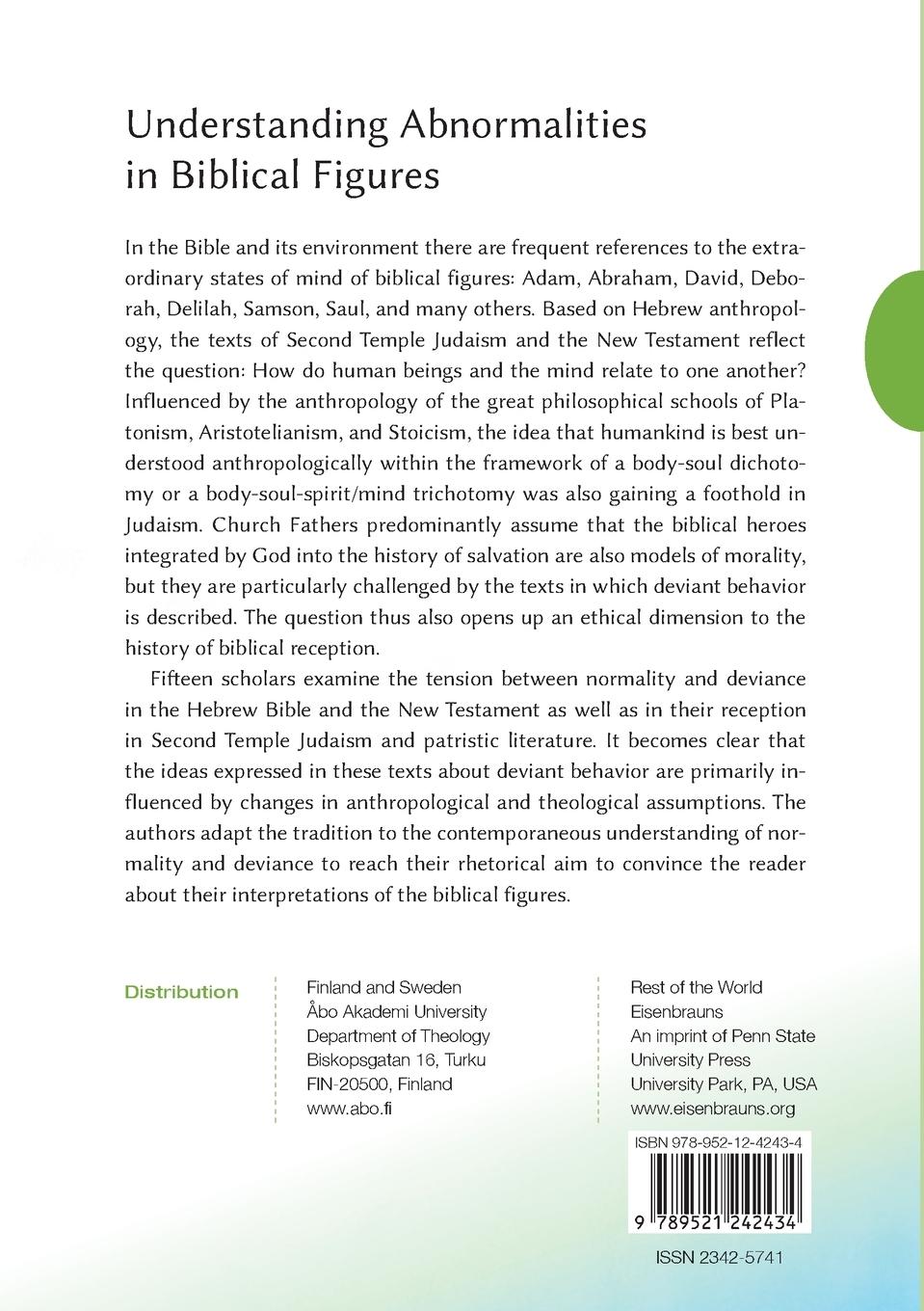 Rückseitencover Understanding Abnormalities in Biblical Figures