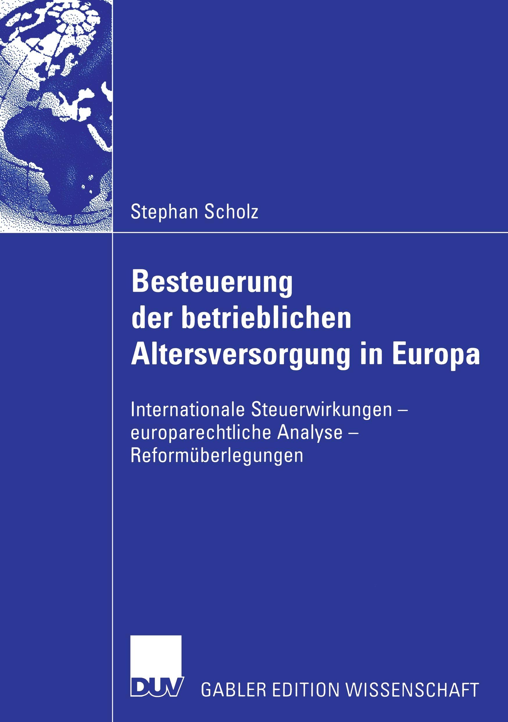 Vorderes Coverbild Besteuerung der betrieblichen Altersversorgung in Europa