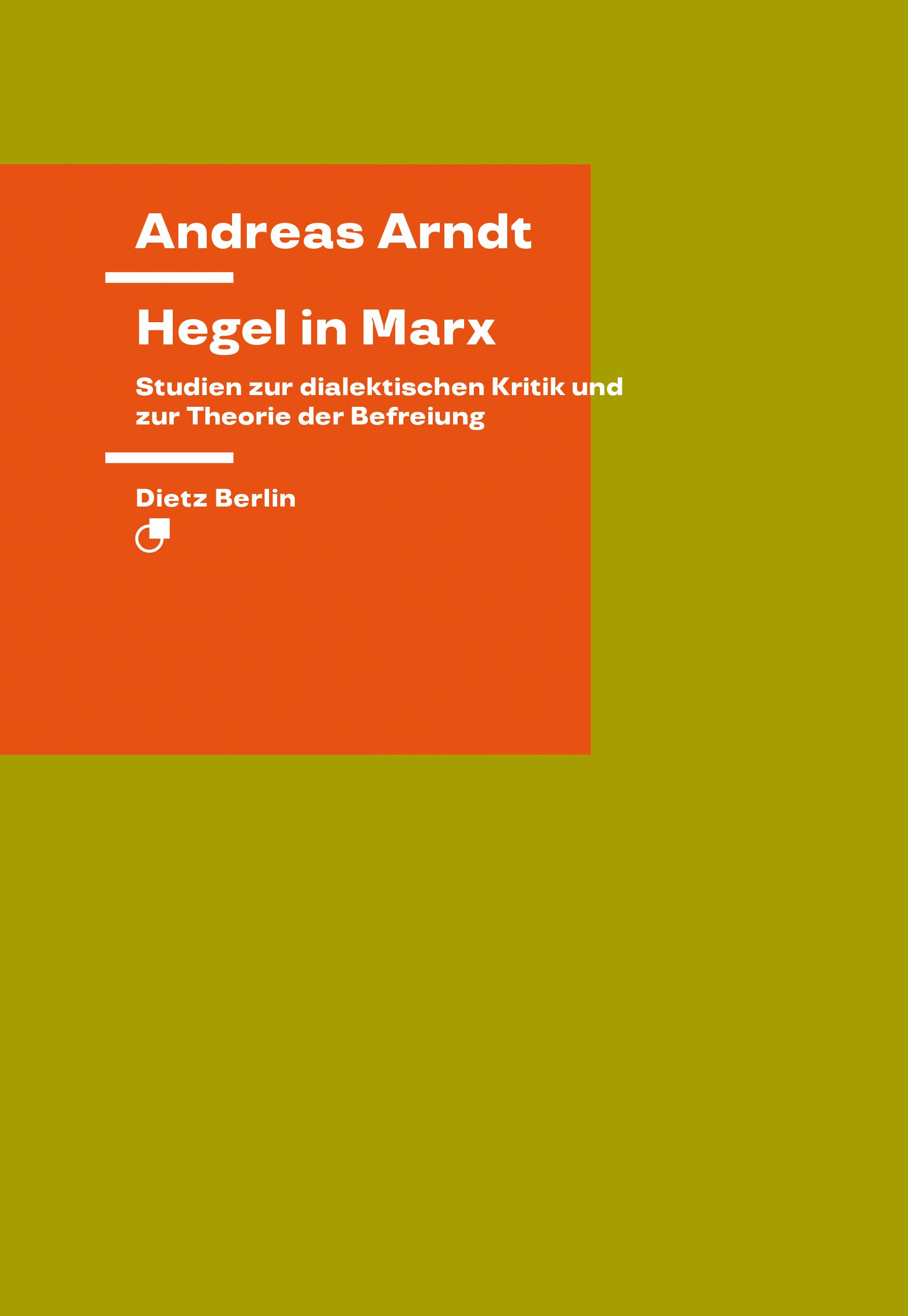 Vorderes Coverbild Hegel in Marx