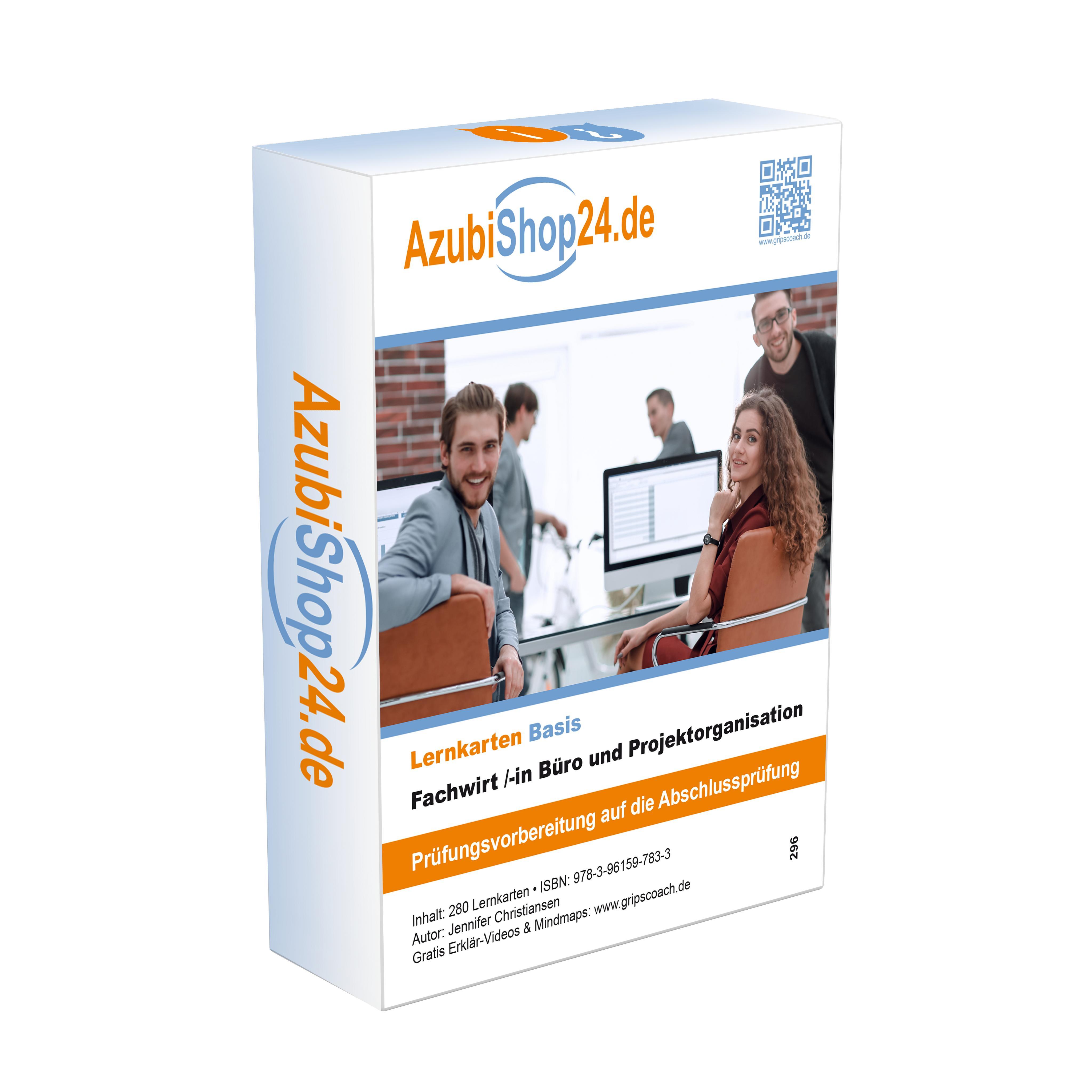 Vorderes Coverbild AzubiShop24.de Lernkarten Fachwirt Büro und Projektorganisation