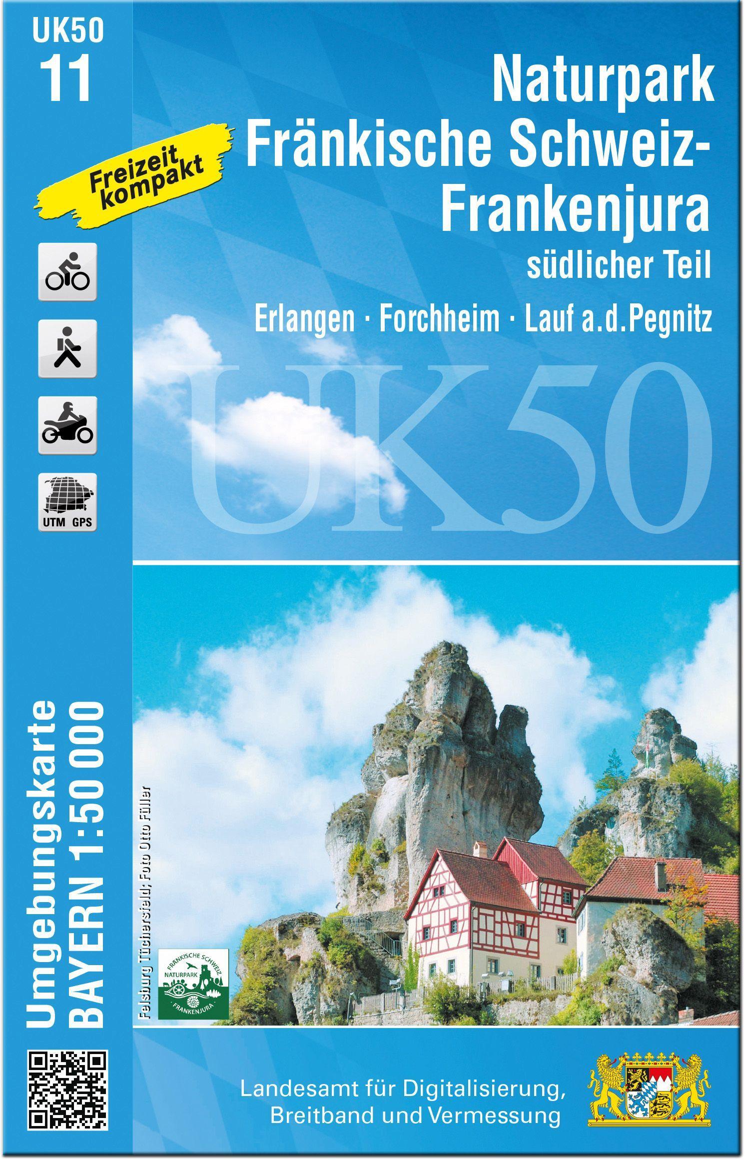 Vorderes Coverbild UK50-11 Naturpark Fränkische Schweiz - Frankenjura südlicher Teil