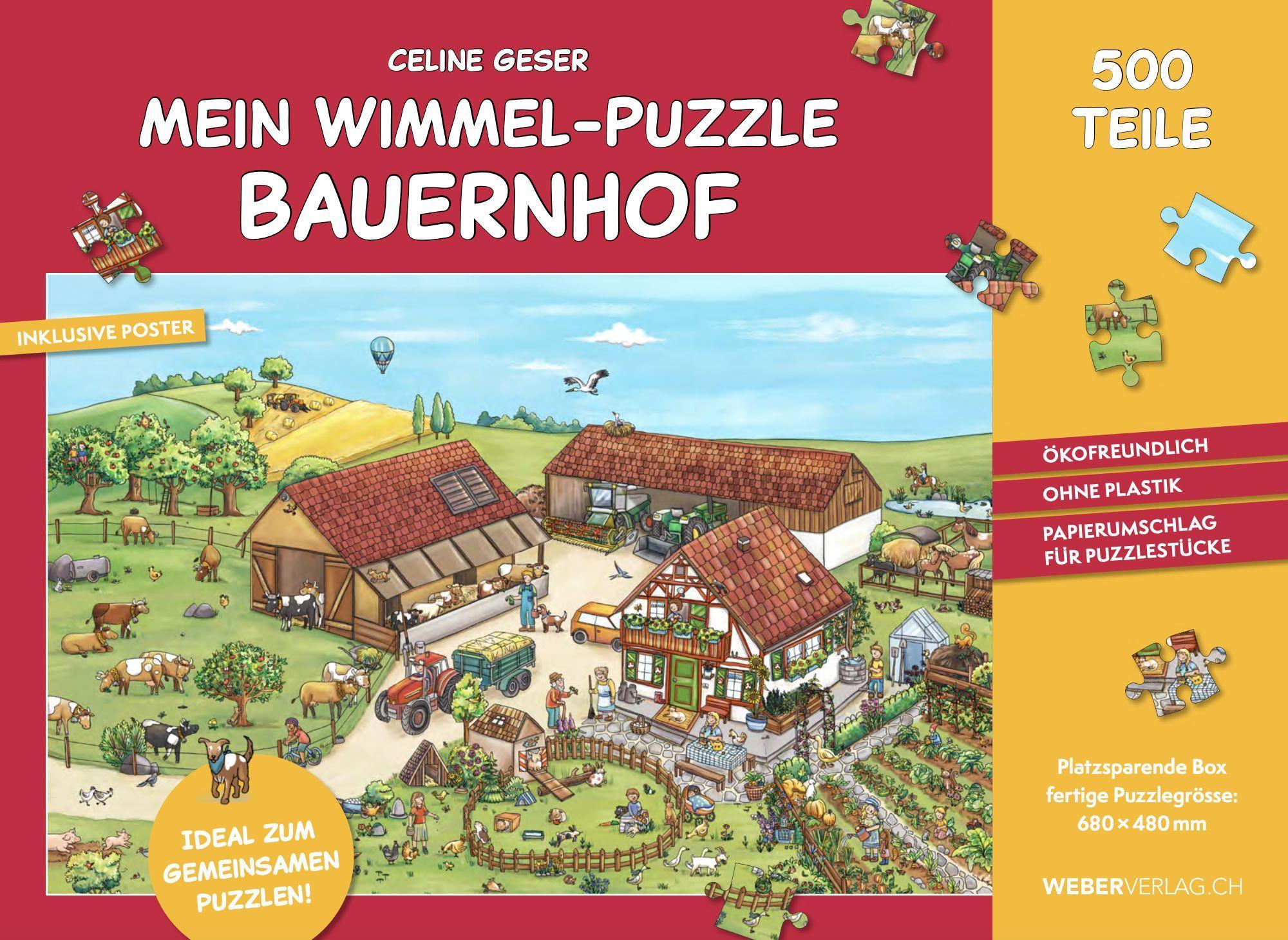 Vorderes Coverbild Mein Wimmel-Puzzle Bauernhof