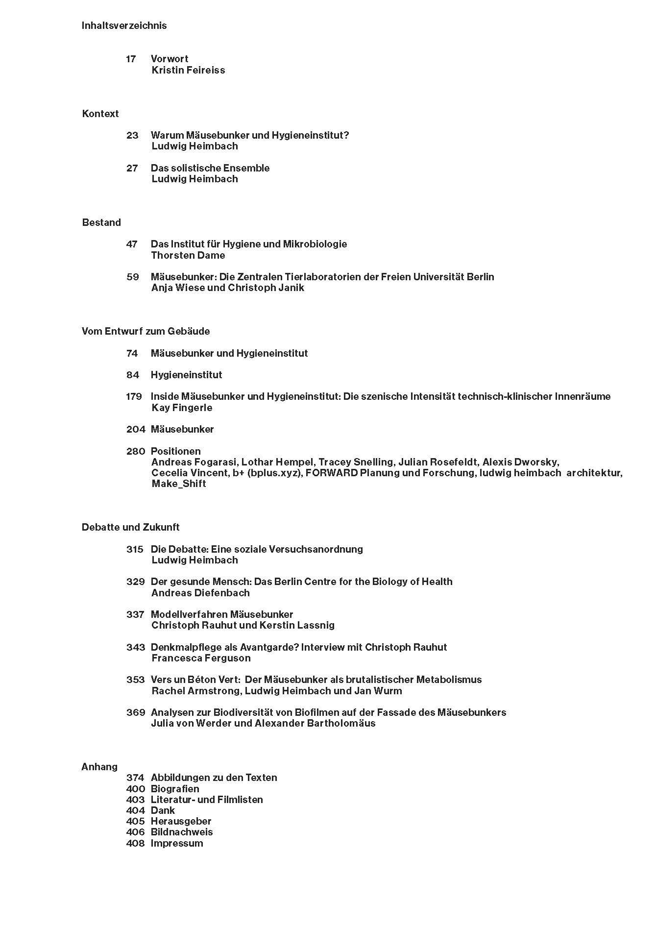 Beispielinhalt (Bild) Mäusebunker und Hygieneinstitut