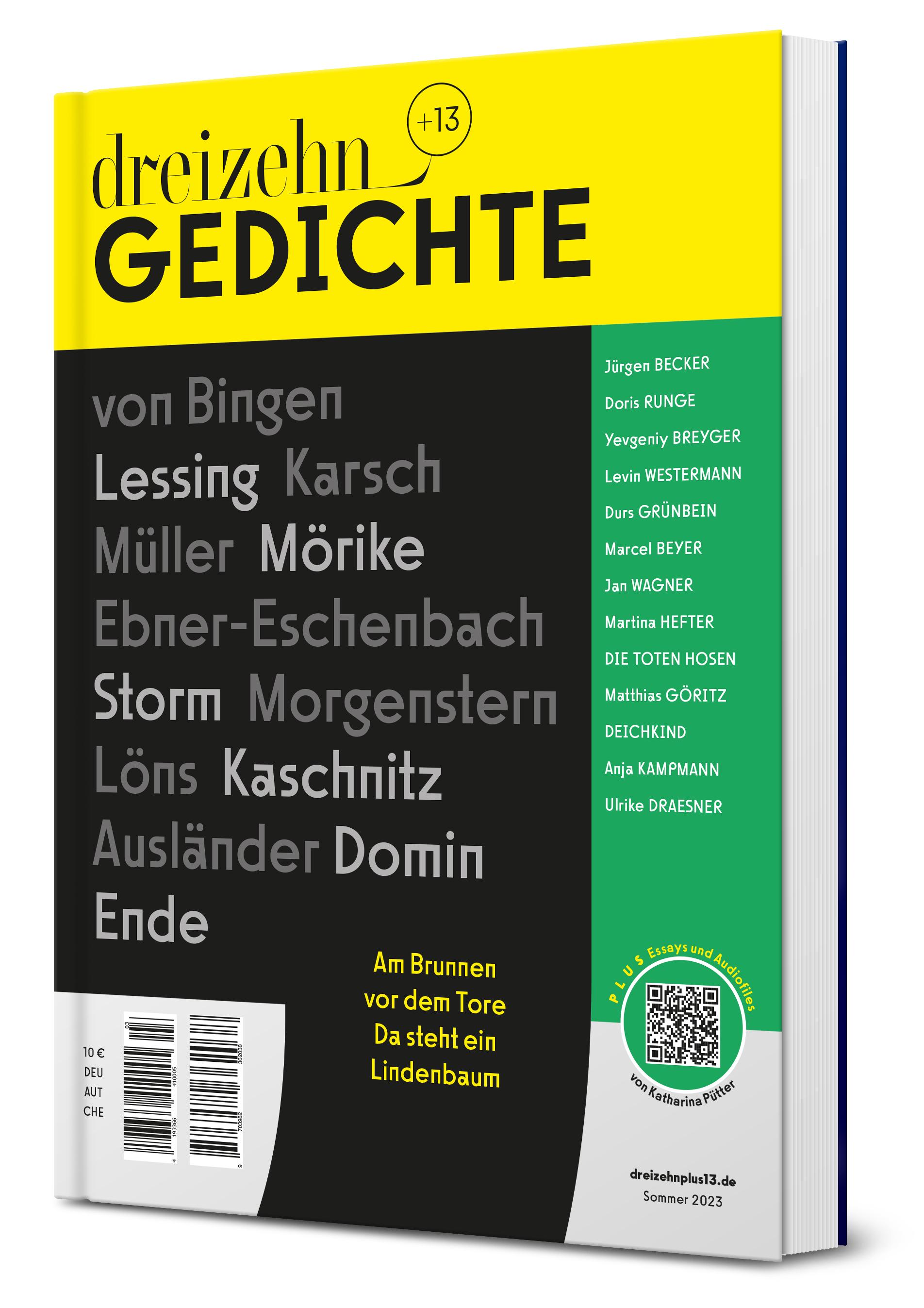 Vorderes Coverbild dreizehn +13 Gedichte